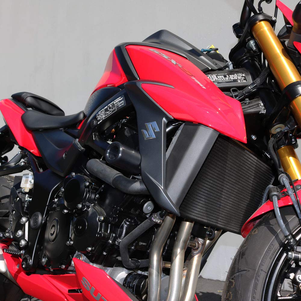 Shogun USA Made Suzuki GSX-S750 GSX S750 GSXS-750Z 2018 2019 2020 2021 2022 2023 NO Cut Black Frame Sliders Fits ABS & Non ABS M