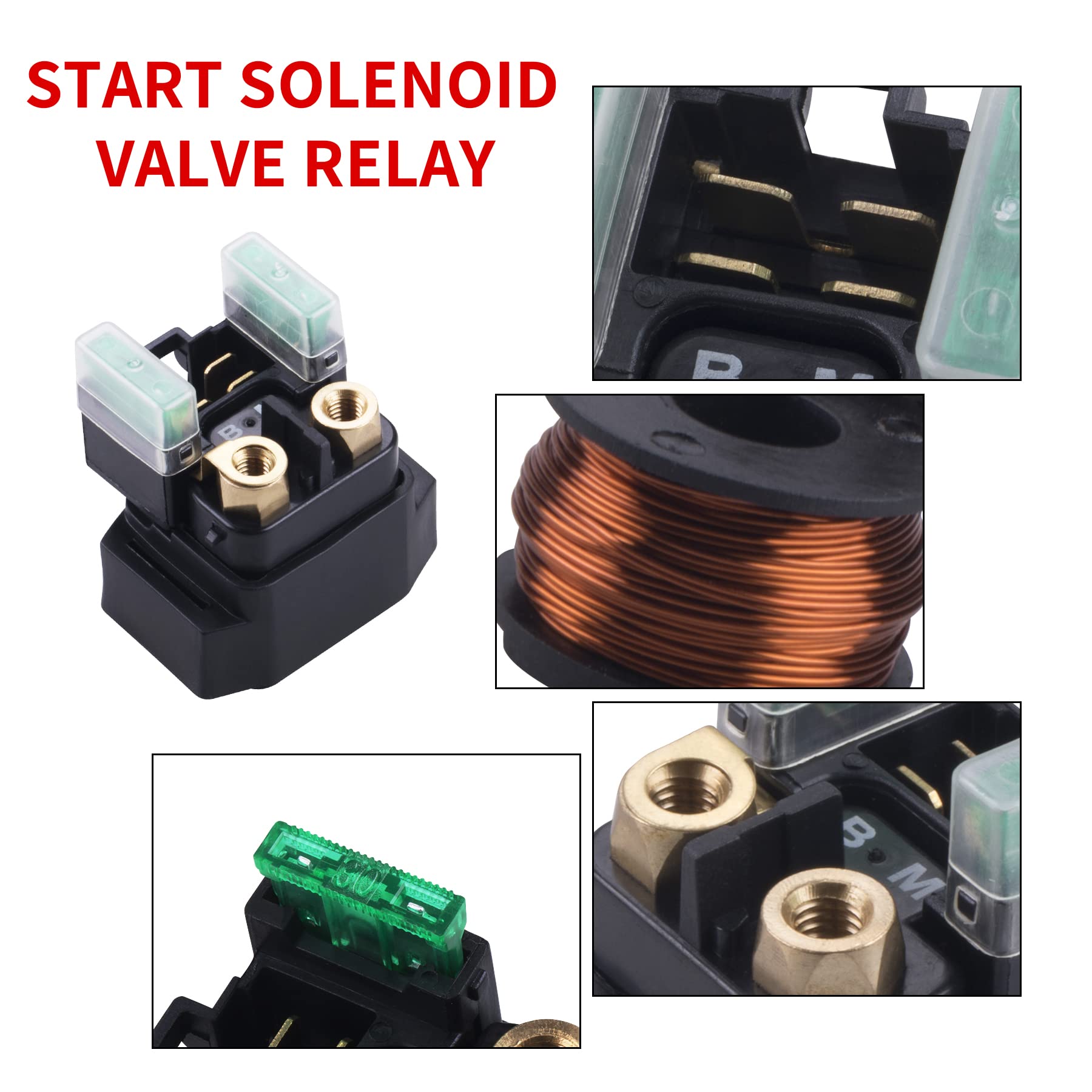 Cncmotok Starter Solenoid Relay For Yamaha - Atv Starter Solenoid For Yfm 350 400 450 660 - Raptor Grizzly Kodiak Wolverine Big