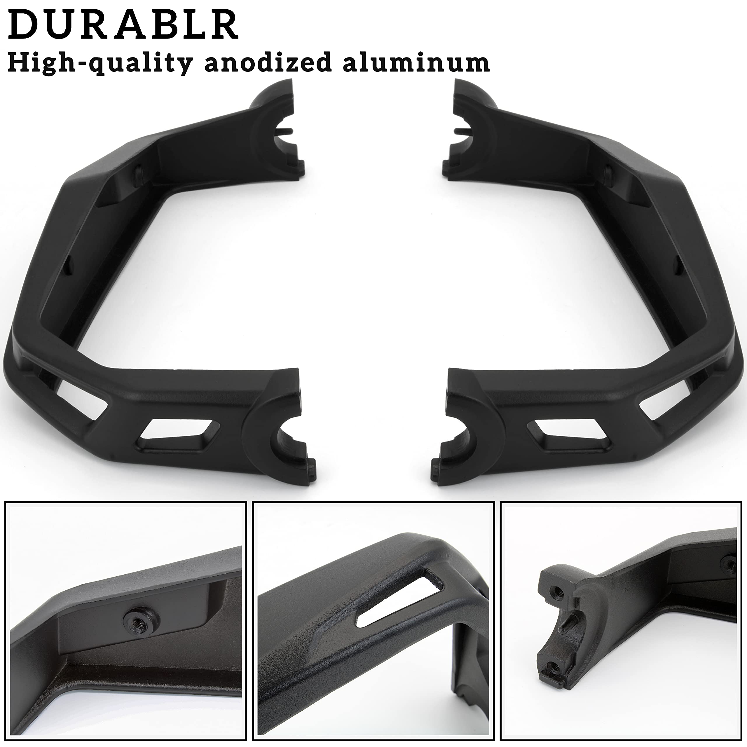 SAUTVS Black Aluminum Handguards Kit for Can-Am Ryker 600/900 Sport & Rally Edition (2PCS, Replace #219400998)