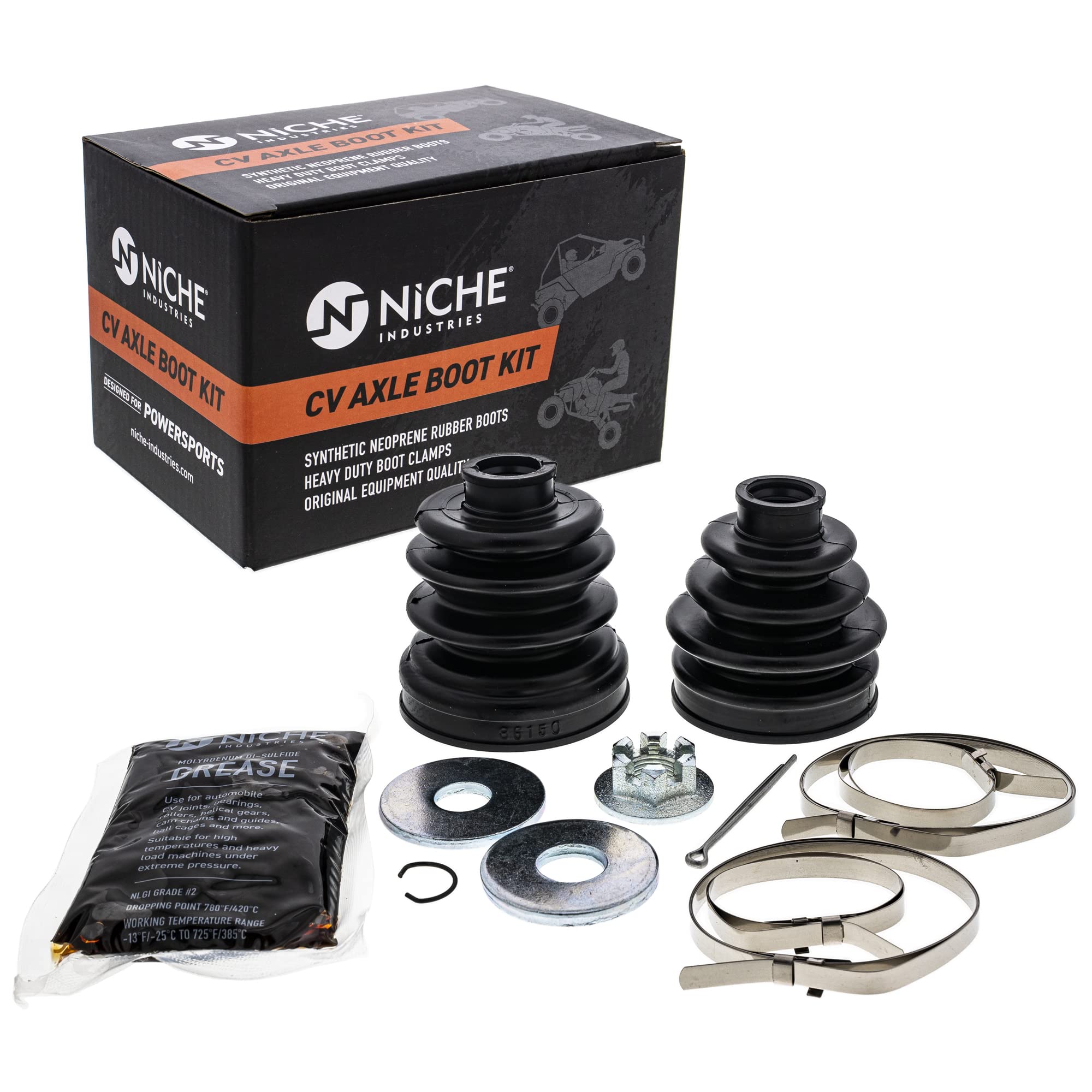 Niche Front Rear Cv Axle Boot Kit For Yamaha Grizzly And Kodiak 450 5Km-2510H-00-00 5Nd-F510F-00-00 Utv