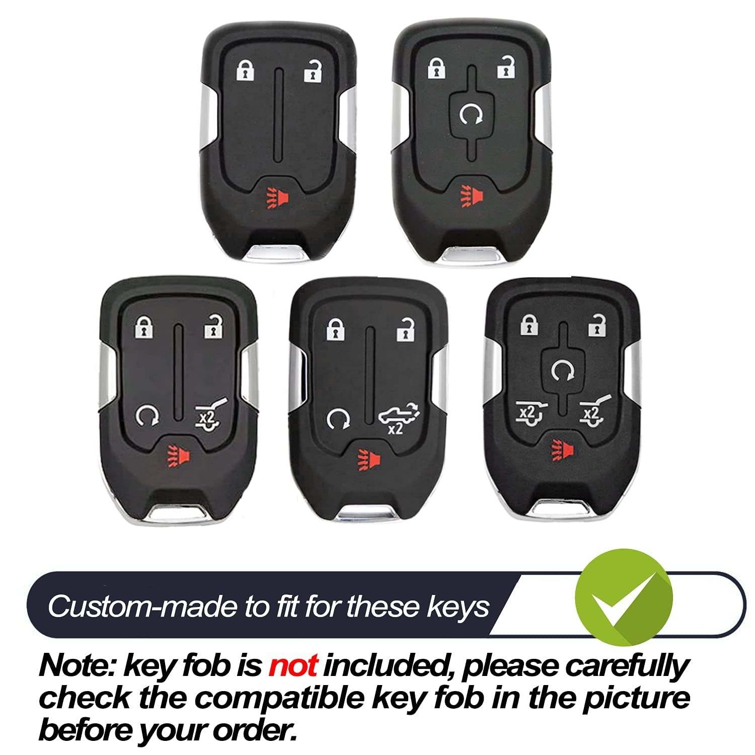 Compatible With 2020 2021 Chevrolet Chevy Silverado 1500 2500 3500 Suburban Tahoe Gmc Acadia Terrain Yukon Silver Tpu Key Fob Co