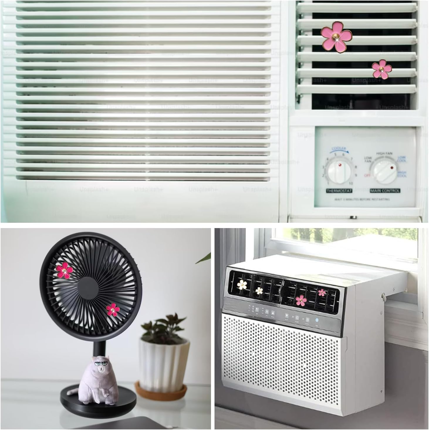 Obtanim 6 Pcs Car Air Vent Clips Colorful Daisy Flower Car Air Freshener Clip Air Conditioning Outlet Clip For Car Interior Deco