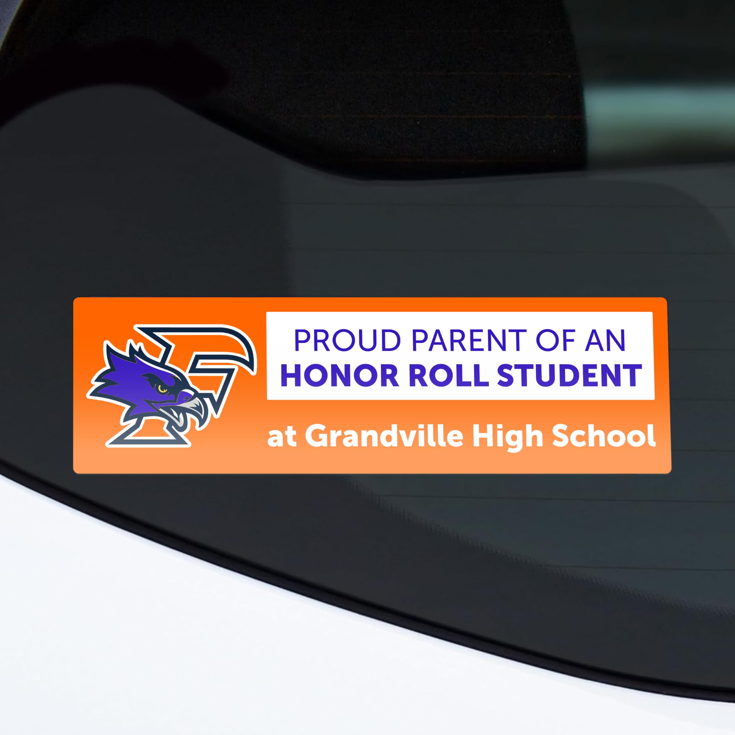 Bunny Badges Custom Honor Roll Bumper Stickers - Personalized Vinyl Stickers, 3" x 10" for Cars, Trucks, and Vehicles