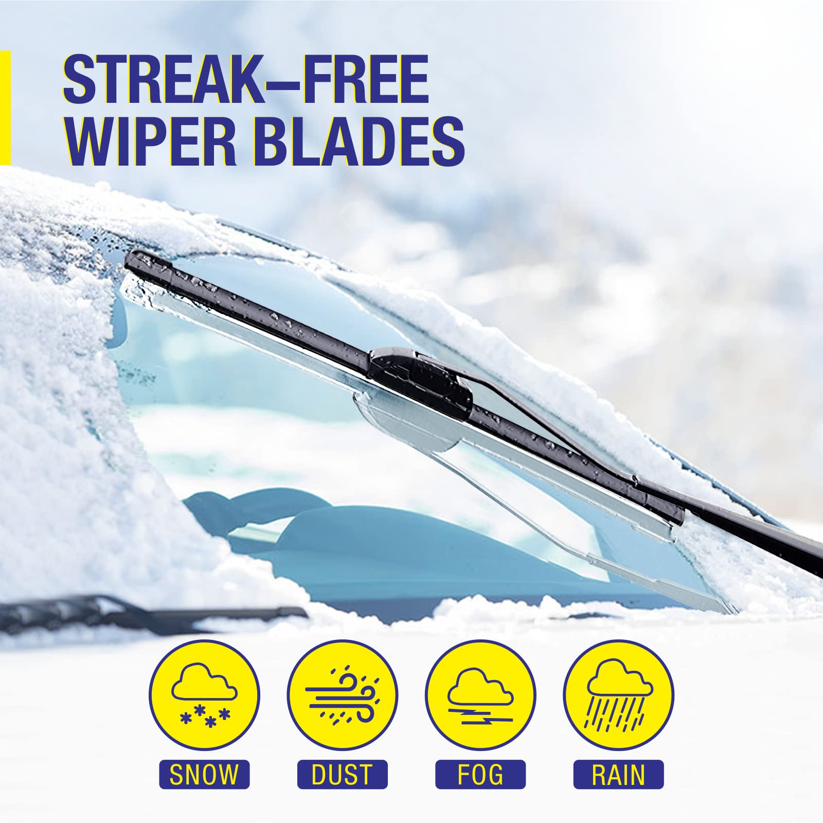 5 Plus 26''+17'' Windshield Wiper Blades, Replacement For Honda Crv 2021-2017,2011-2007 (Set Of 2), Premium All-Season Automotiv