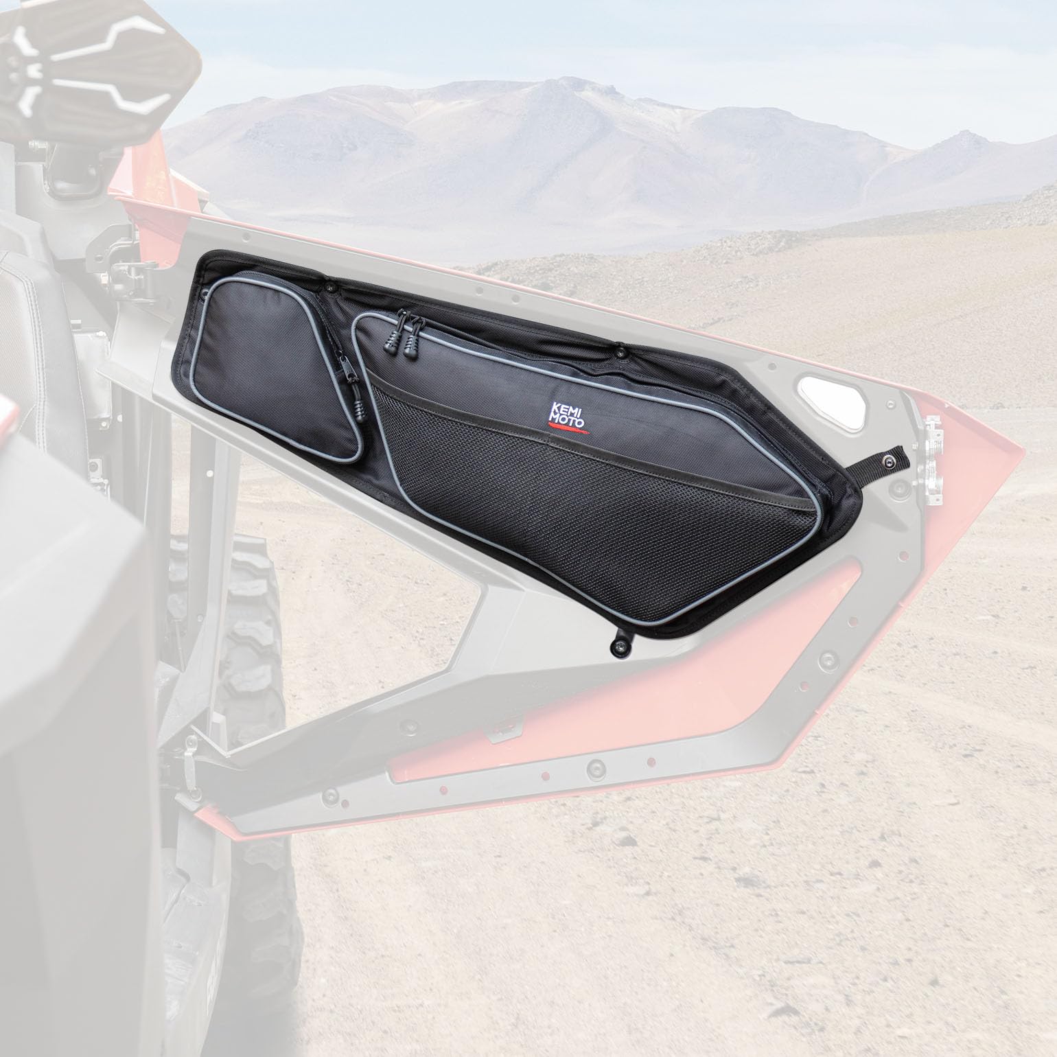 Kemimoto Pro Xp Front Door Bags Compatible With 2020-2024 Polaris Rzr Pro Xp/R/Turbo R Utv Storage Side Door Tool Bags With Knee