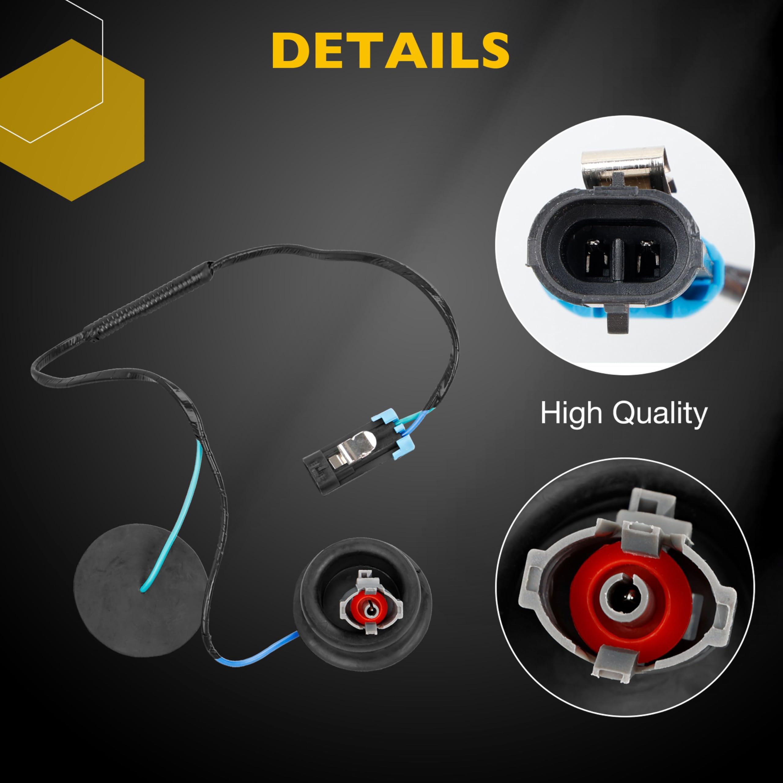 Gledewen Dual Knock Sensors Kit with Wiring Harness for GM Vehicles, Model 12601822, Stainless Steel, Fits Chevy Silverado, Tahoe, GMC Sierra