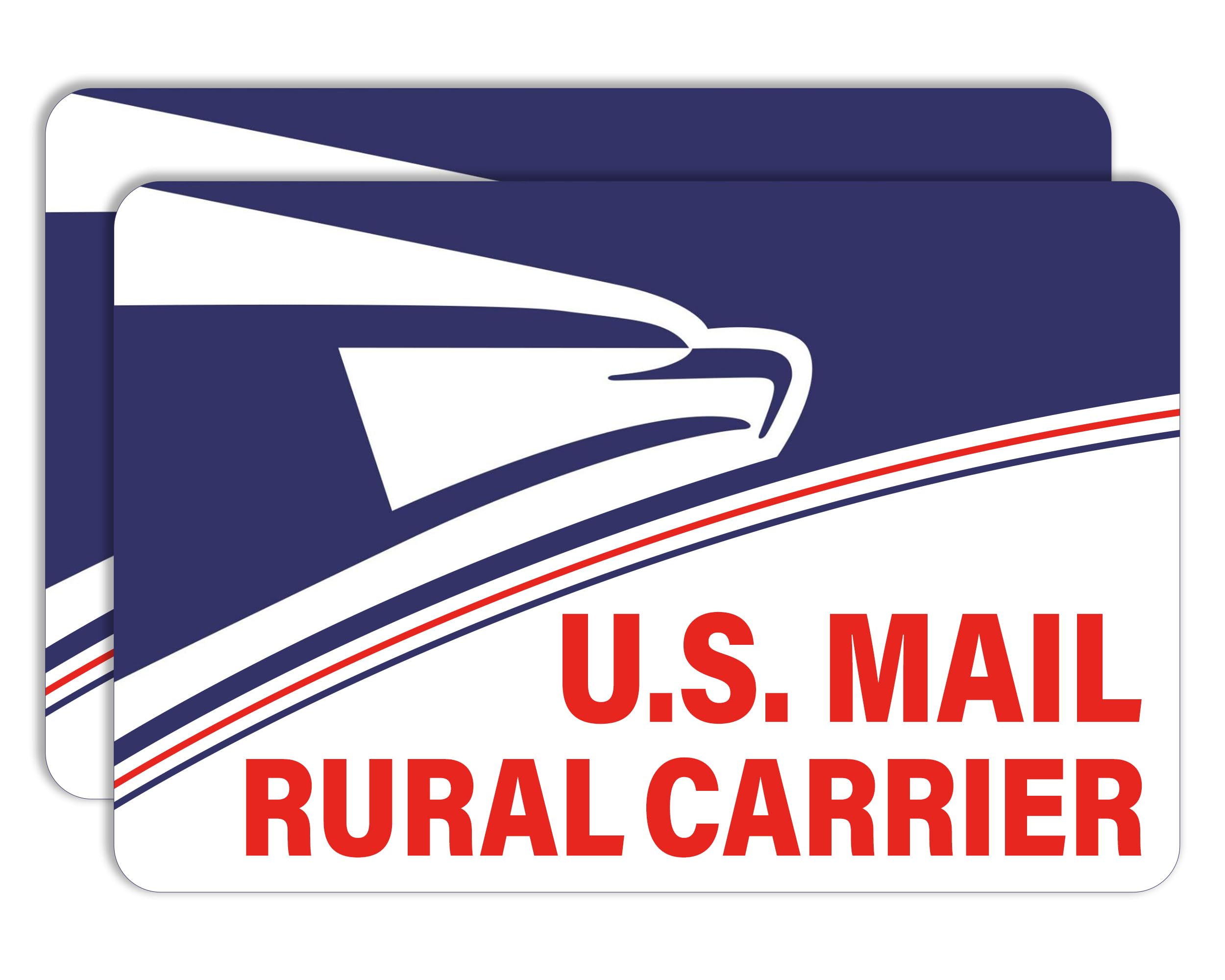 Rural Carrier Magnetic Signs - 2 Pack Reflective Mail Carrier Vehicle Magnets - Weatherproof USPS Car Signs for Safety - Fits Ca