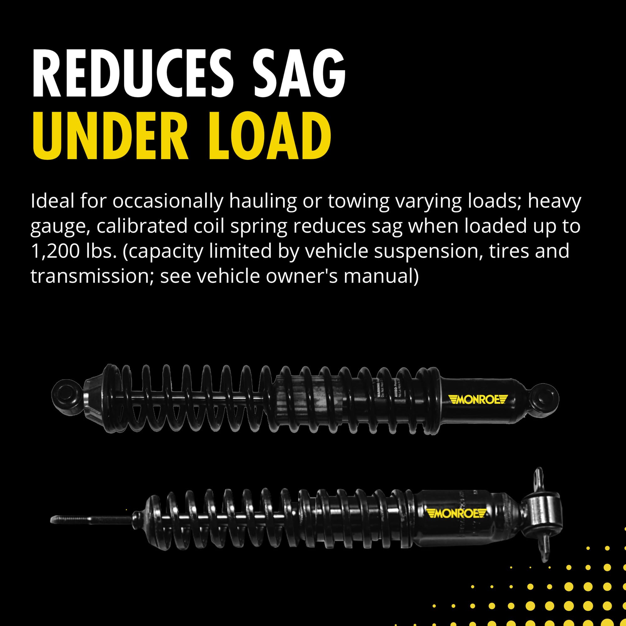 Monroe Load Adjusting 58653 Suspension Shock Absorber And Coil Spring Assembly Pack Of 2 For Ford F-150