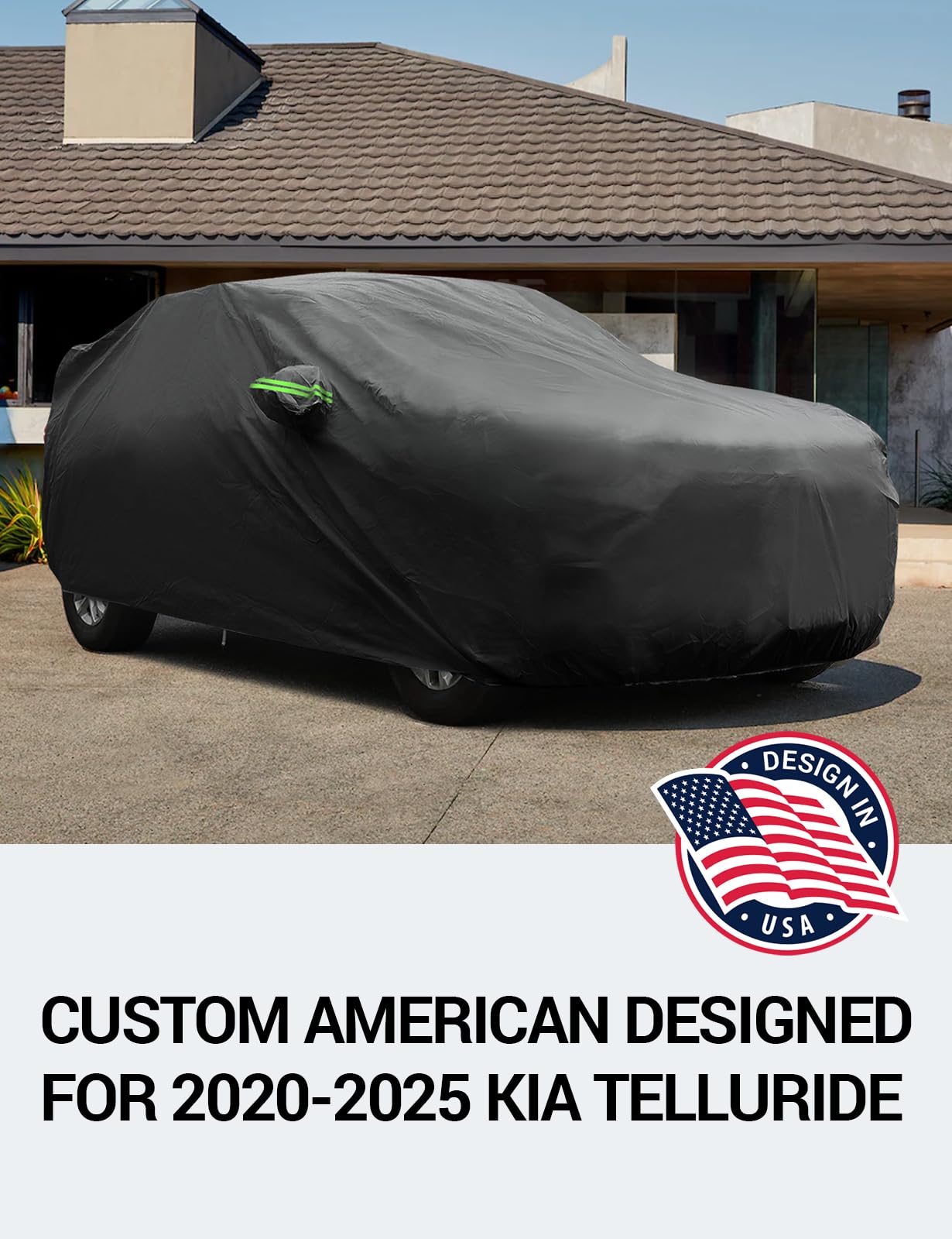 Proadsy 2025 Upgrade Car Cover Custom Fit For Kia Telluride 2020-2025, Waterproof All Weather For Automobiles, Full Exterior Cov