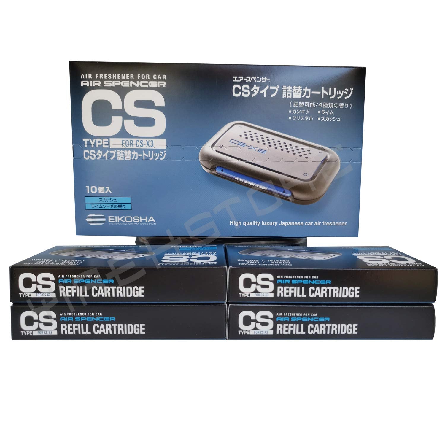 Csx3 Fresh Squash Scent 1 Unit And 10 Refill Cartridges Cs-X3 Bundle Car Air Freshener