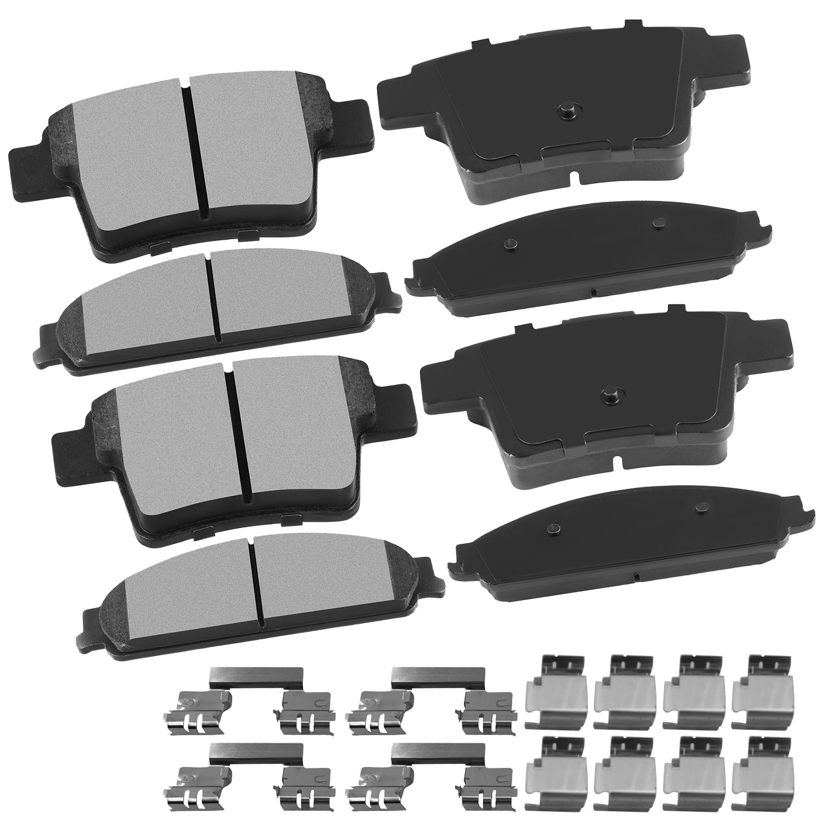Cciyu D1070 D1071 Front & Rear Ceramic Brake Pads - For Ford Five Hundred, Freestyle, Taurus, Taurus X, Montego, Sable