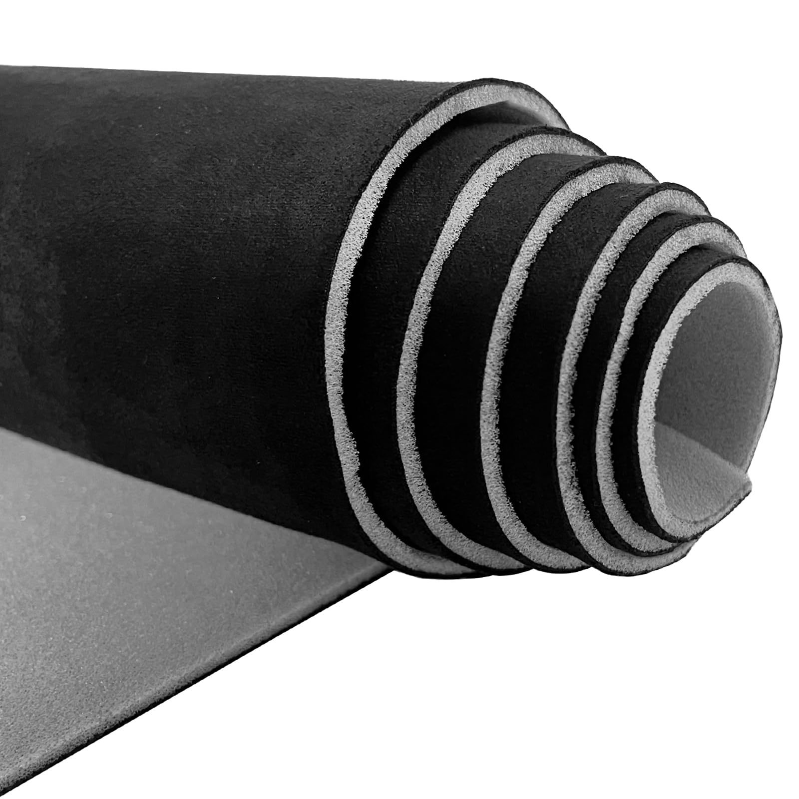 Halero 96    60 Black Car Suede Headliner Fabric With Foam Backing Material 1/9'' 3Mm Automotive Upholstery Liner For Diy Home C