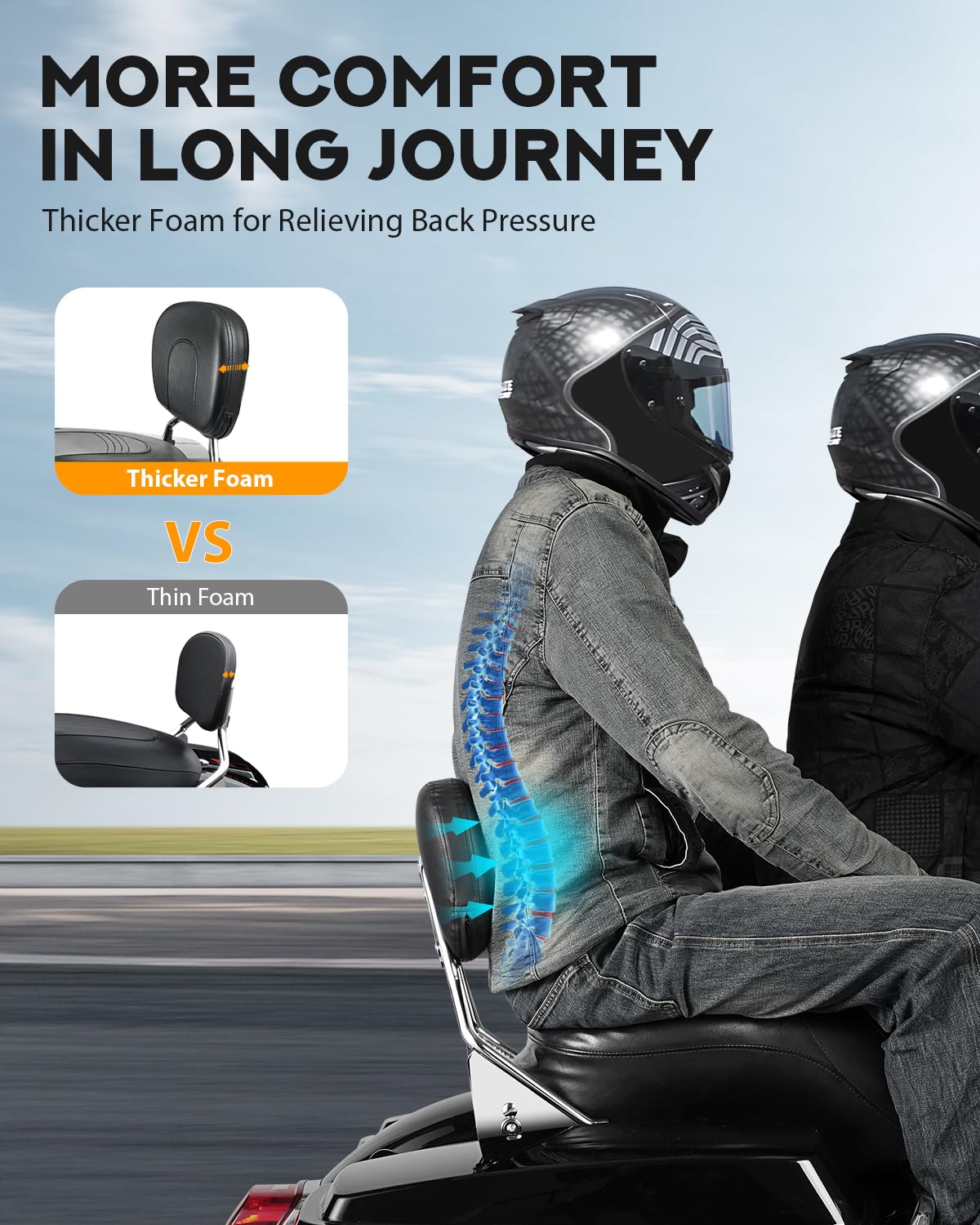 Pbymt Detachable Passenger Backrest Fit For Harley Touring, Quick Release Sissy Bar Compatible With Harley Davidson Street Glide