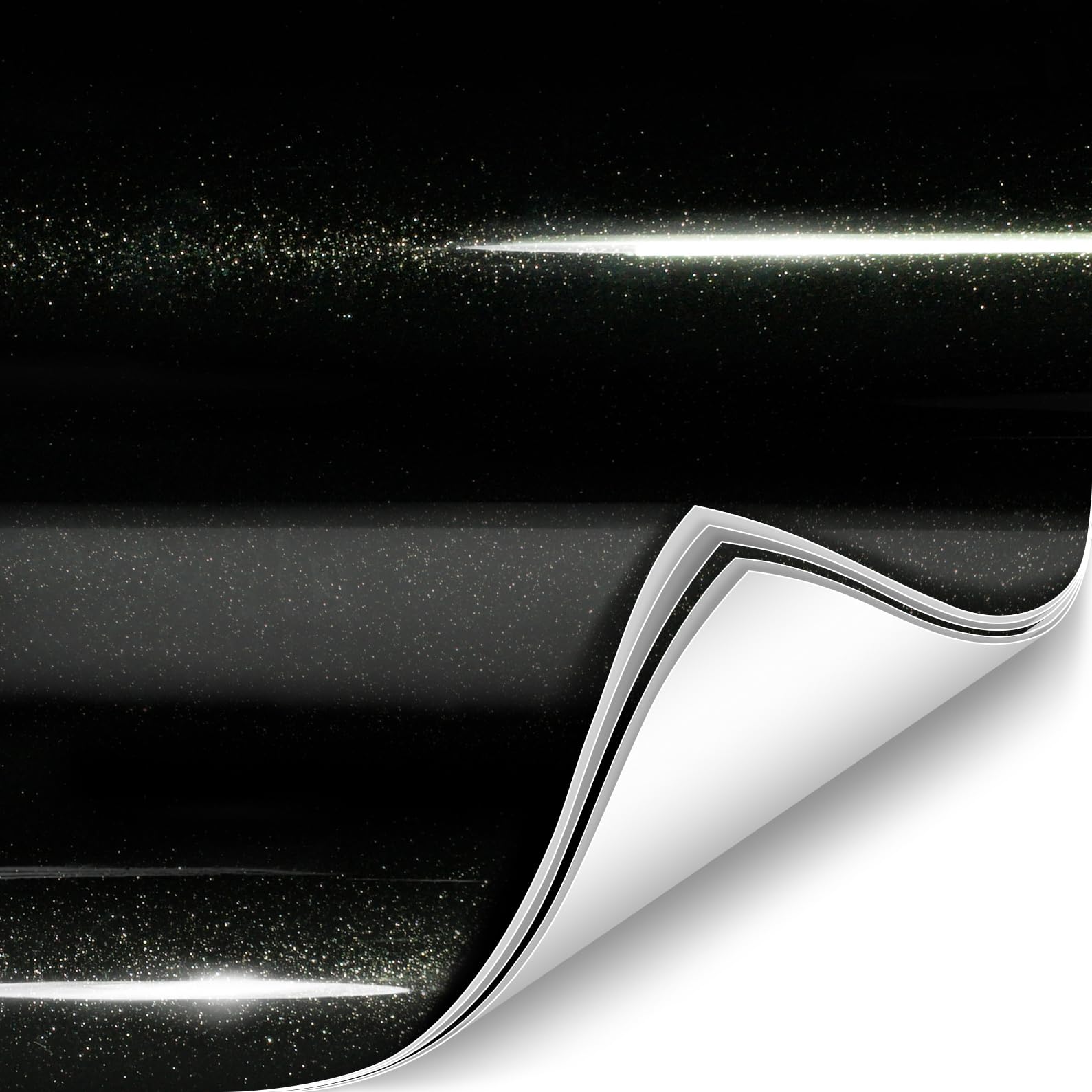 Colorfusion Ppf By Vvivid, Gloss Metallic Black Dry Apply Ppf Vinyl Car Wrap Roll 10Ft X 5Ft
