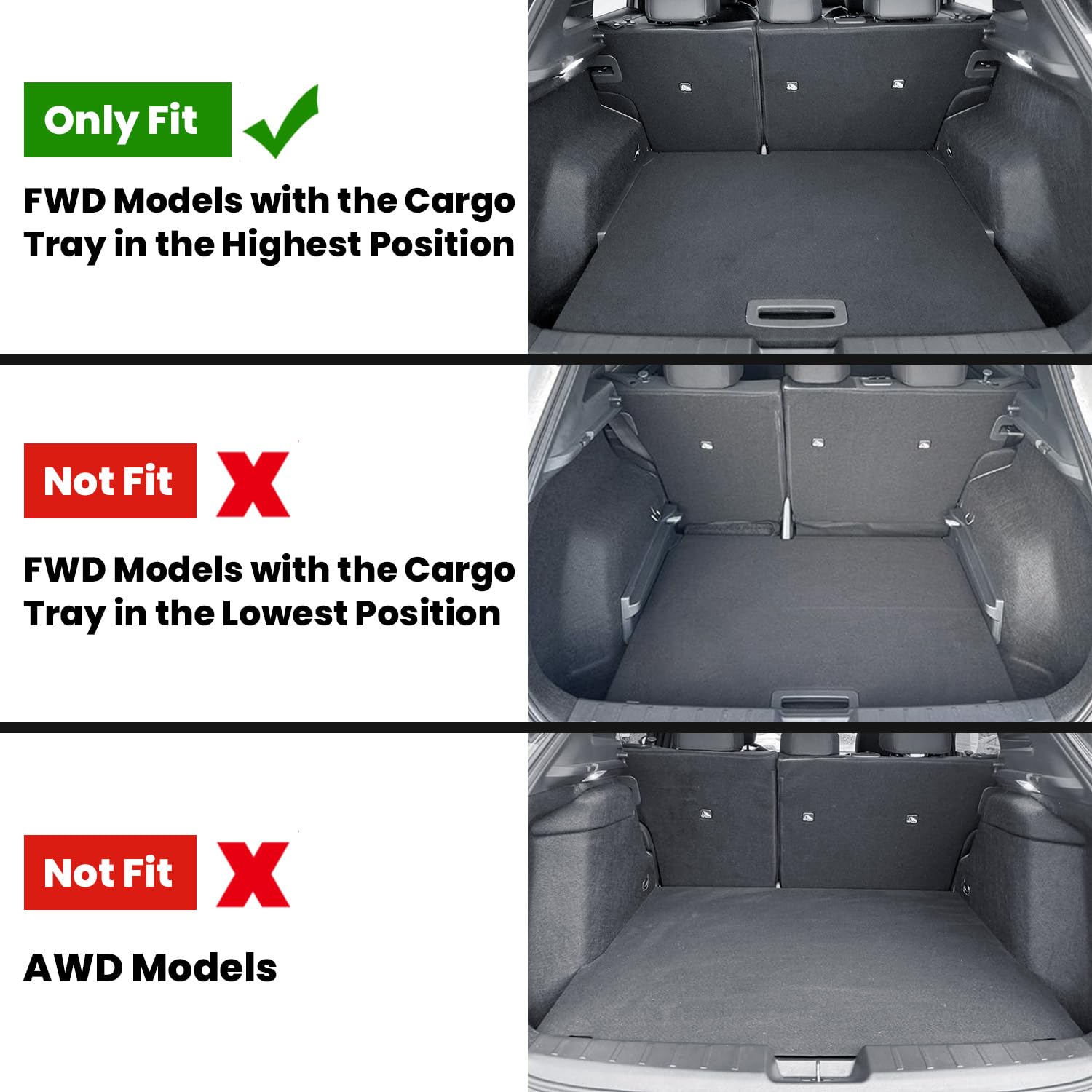 Lasfit Cargo Mat & Backrest Mats For Nissan Kicks 2025 (Not Fit Awd & 2025 Kicks Play), All Weather Tpe Custom Fit Easy Clean Du