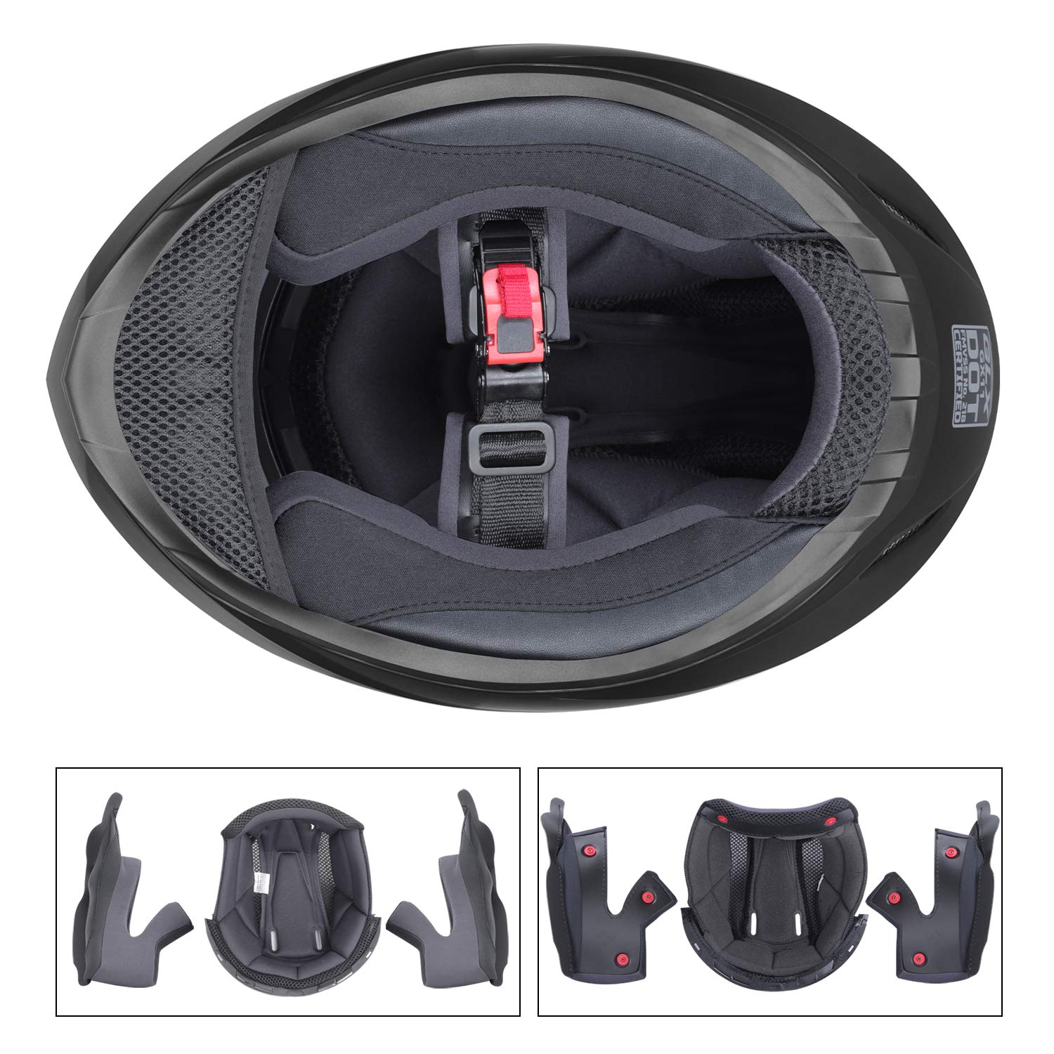 Glx Gx11 Compact Motorcycle Helmet - Matte Black, Small - Full Face W/ Tinted Visor, Dot Approved