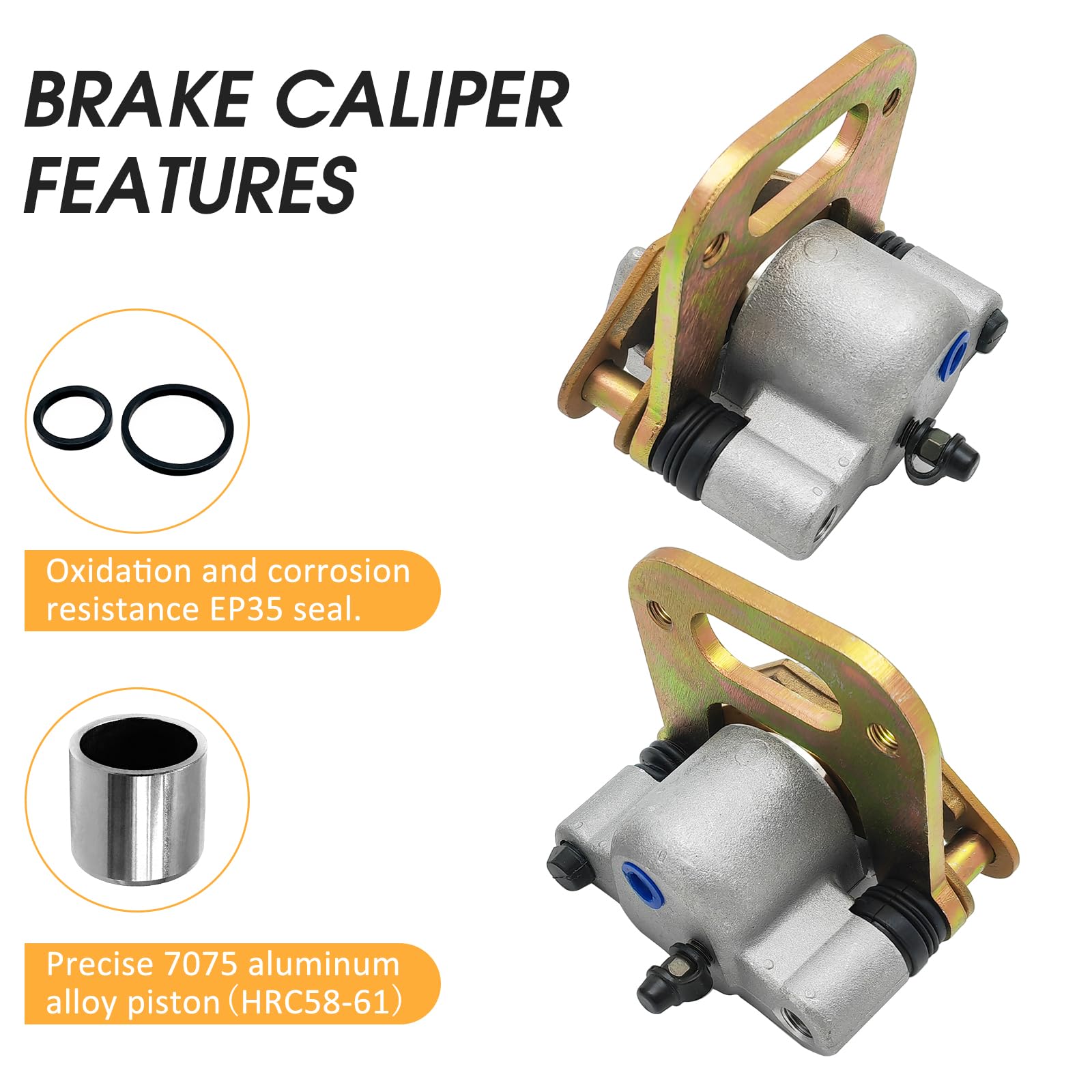 M MATI Front Left Right Brake Caliper Assembly for Polaris ATV Big Boss 350L/400L/500 6X6 Magnum 425 4X4 Sportsman 400 500 Trail