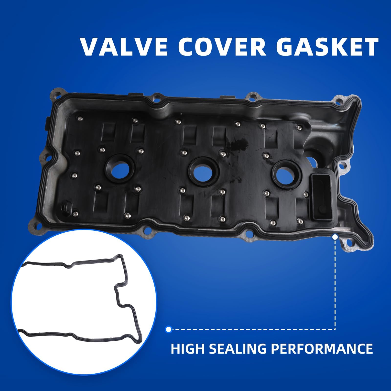 MITZONE Aluminum Valve Cover Set for Nissan 350Z & Infiniti G35, 3.5L V6, Upgrades, Carbon Texture, Includes Oil Cap, Gasket & Bolts