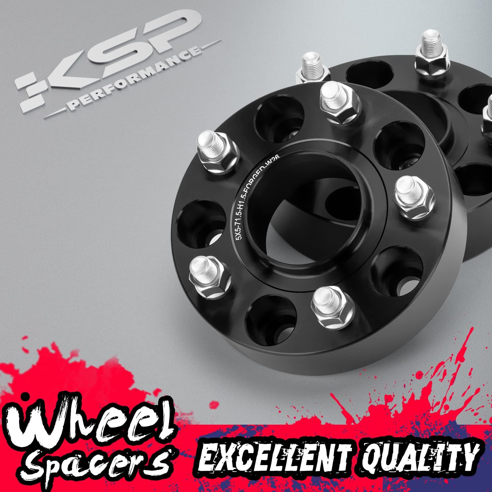 Ksp 5X5 Wheel Spacers For Grand Cherokee 1999-2010,Wrangler 2007-2018,1.5' Thick 5X127Mm Wheel Spacer With 71.5Mm Bore 1/2-20 Stud Compatible With J-E/Ep Commander Xk,38Mm Tire Spacer For Wj Wk Jk Jku