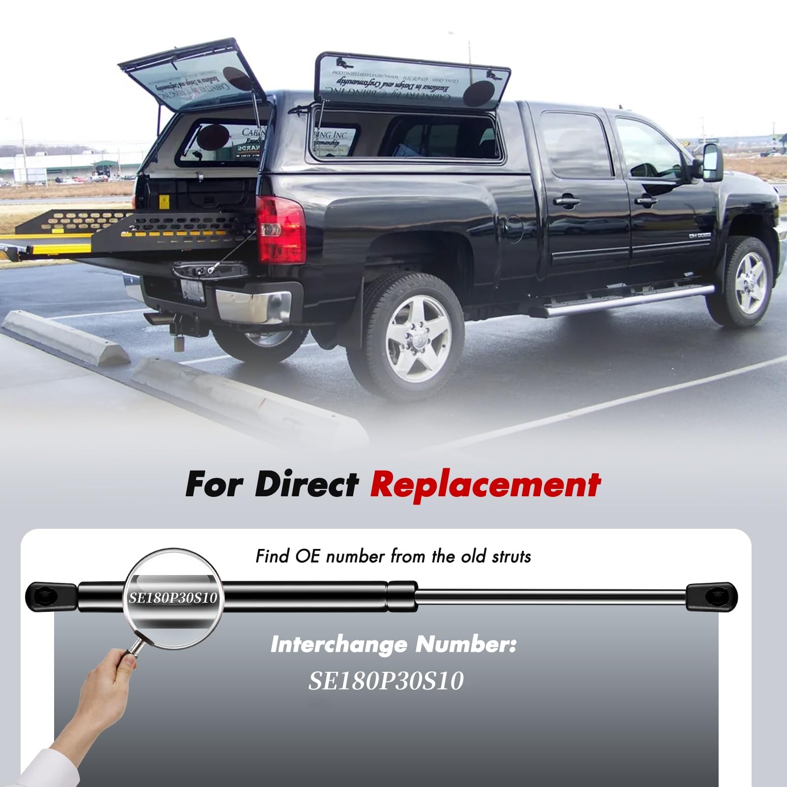 Vepagoo 18 Inch 30Lb/133N Gas Struts Shocks Sping Camper Topper Shell Are Leer Rear Window Truck Canopy Cap Cover Lift Support C