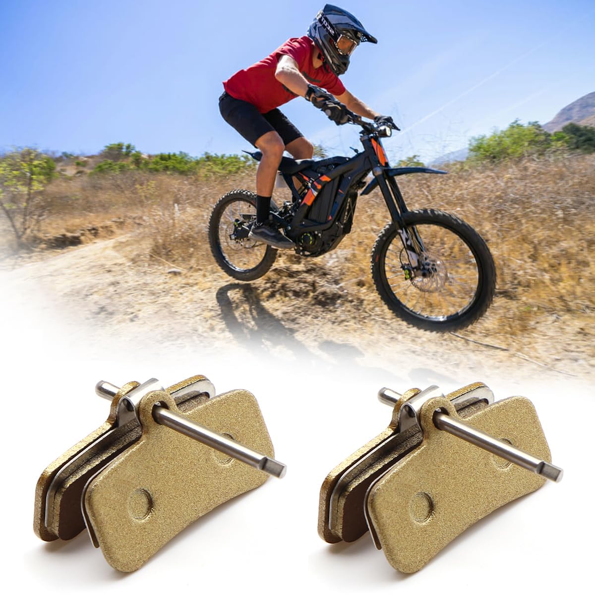 URLWALL 2pcs Brake Pad for Sur Ron Sur-Ron Light Bee X and S Segway X160 X260 Talaria Sting MX3 R MX4, Rear Front Disc Brake Pad