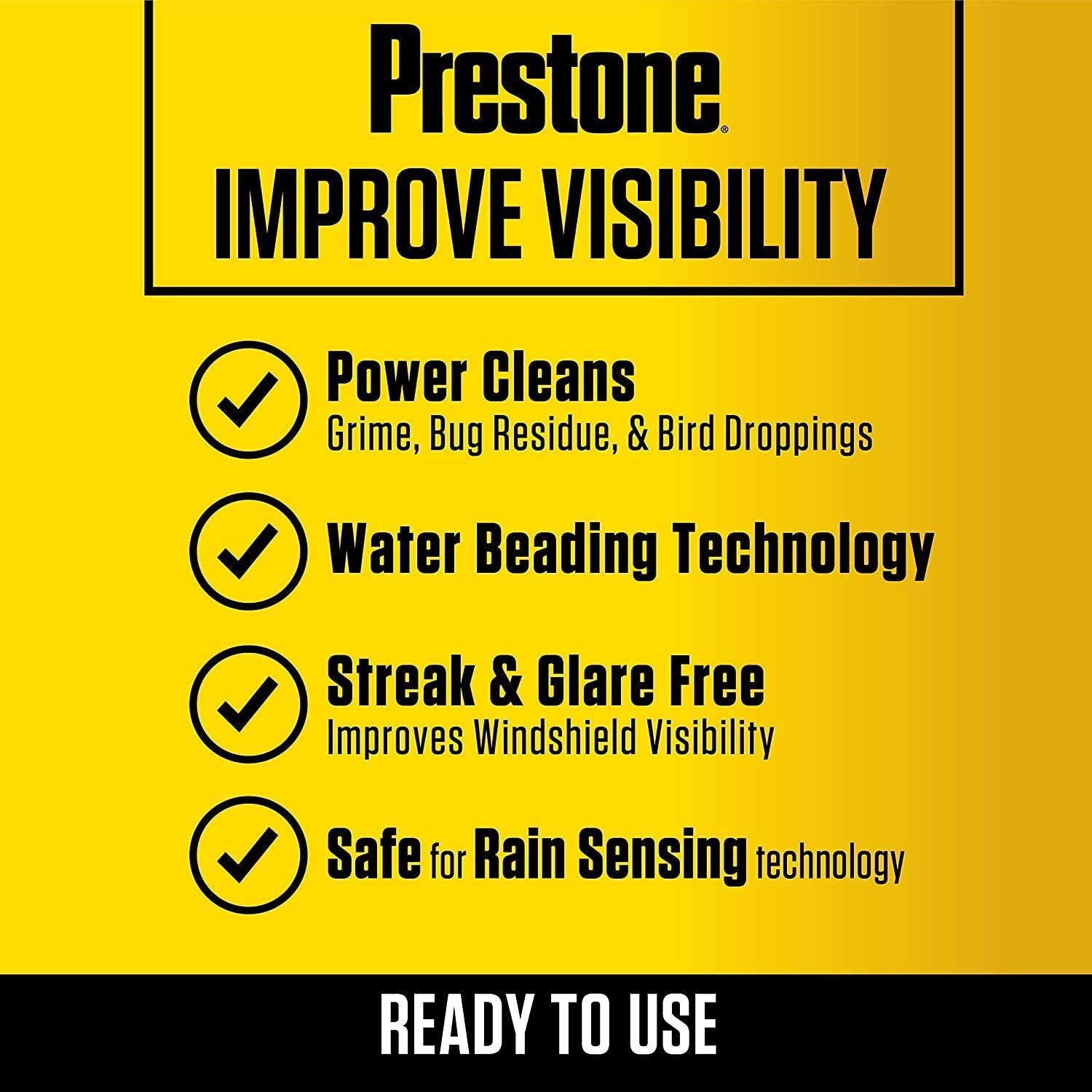 Prestone Bug Wash Windshield Washer Fluid, 1 Gallon, Pack of 2, Model AS657