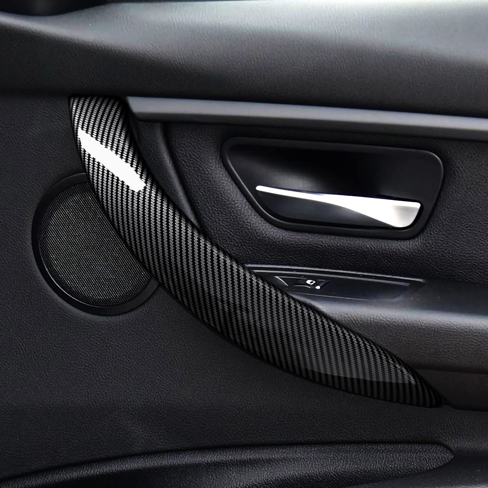 2Pcs Car Handles Cover Sticker Decal Carbon Color Abs Trim Fits For Bmw F30 F31 F34 3Gt F32 F33 F36 3 4 Series Accessories