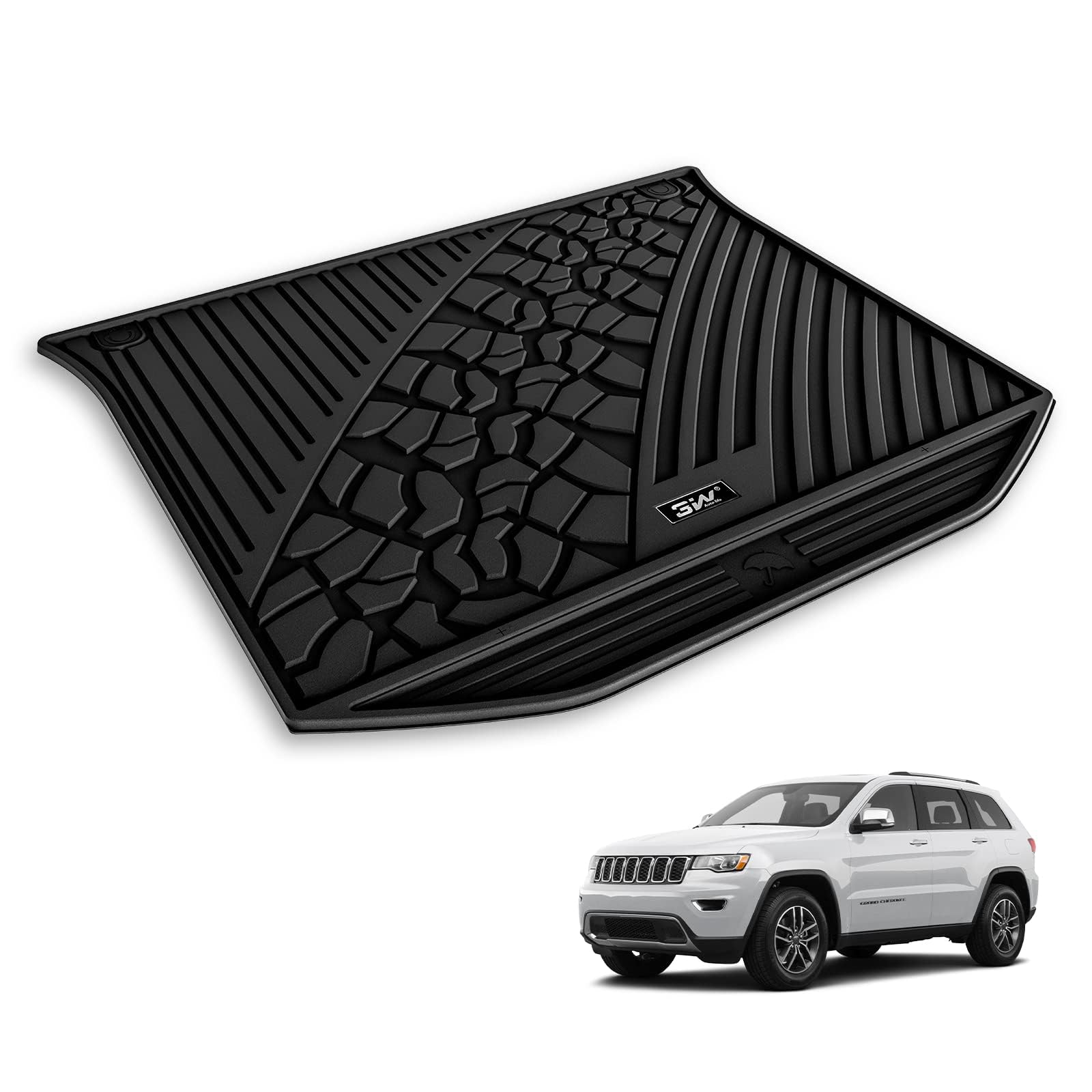 3W Cargo Liner Fit For Jeep Grand Cherokee 2013-2021/ Grand Cherokee Wk 2022 2023(Non L) Tpe All Weather Custom Fit Heavy Duty T
