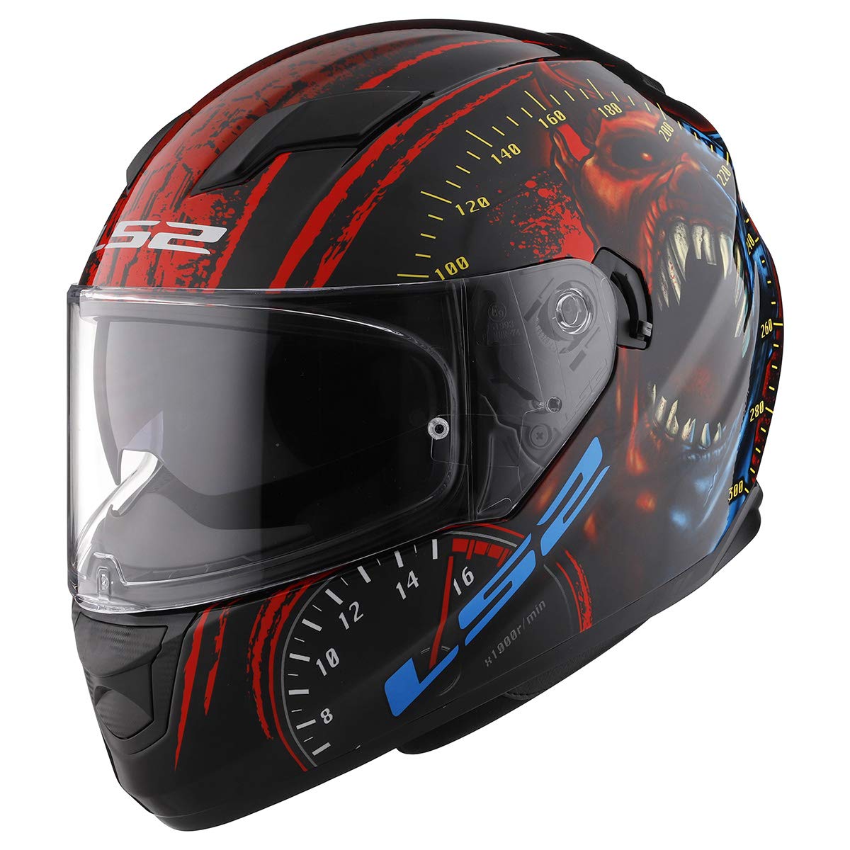 LS2 Helmets Full Face Stream Evo Street Helmet (Speed Demon - X-Small)