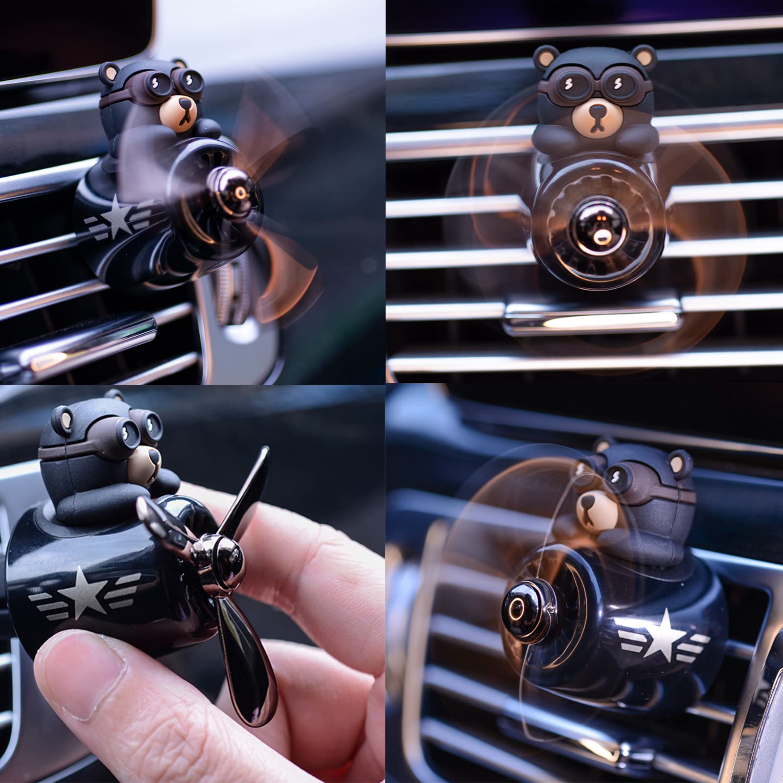 Cacacece Bear Pilot Car Air Fresheners Automotive Air Outlet Creative Car Perfume Fragrance