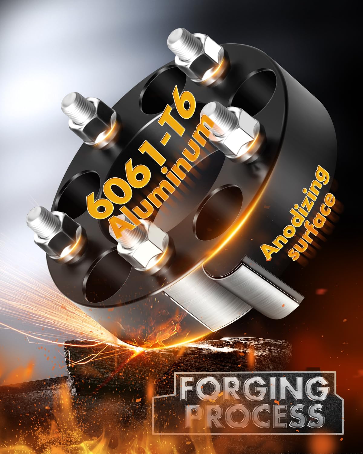 Dynofit 5X4.5 Wheel Spacers Compatible With Jeep Xj Kj Kk Tj Zj Kj Kk, 4Pcs 5X114.3 1.5''(38Mm) 80.5Mm 1/2''-20 Studs 5 Lugs For