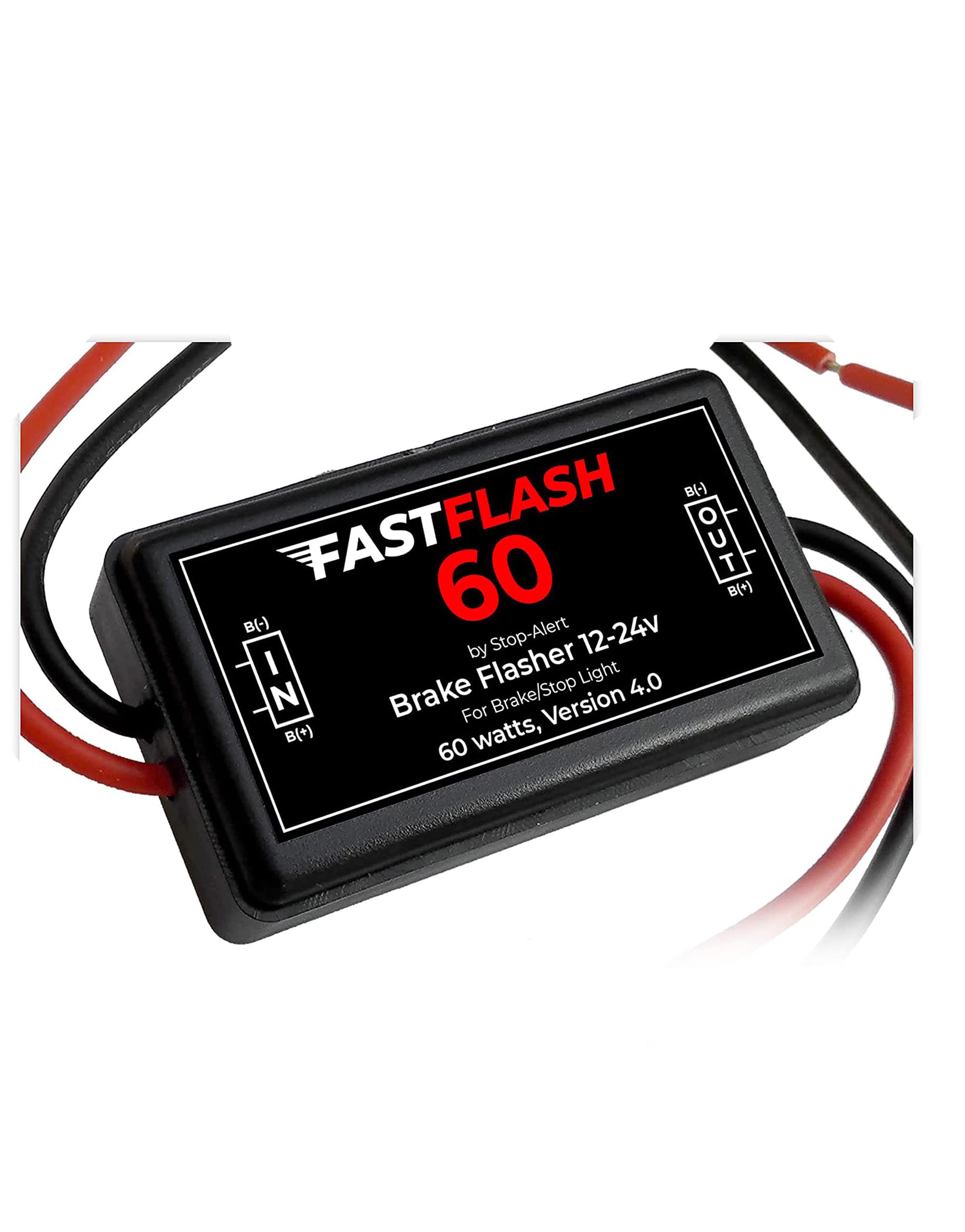 Stop-Alert Fastflash 60 Watts Brake Flasher Tail & Stop Light Strobe 50X Fastest Preprogrammed 3 Blink Pattern Sequence - Led &