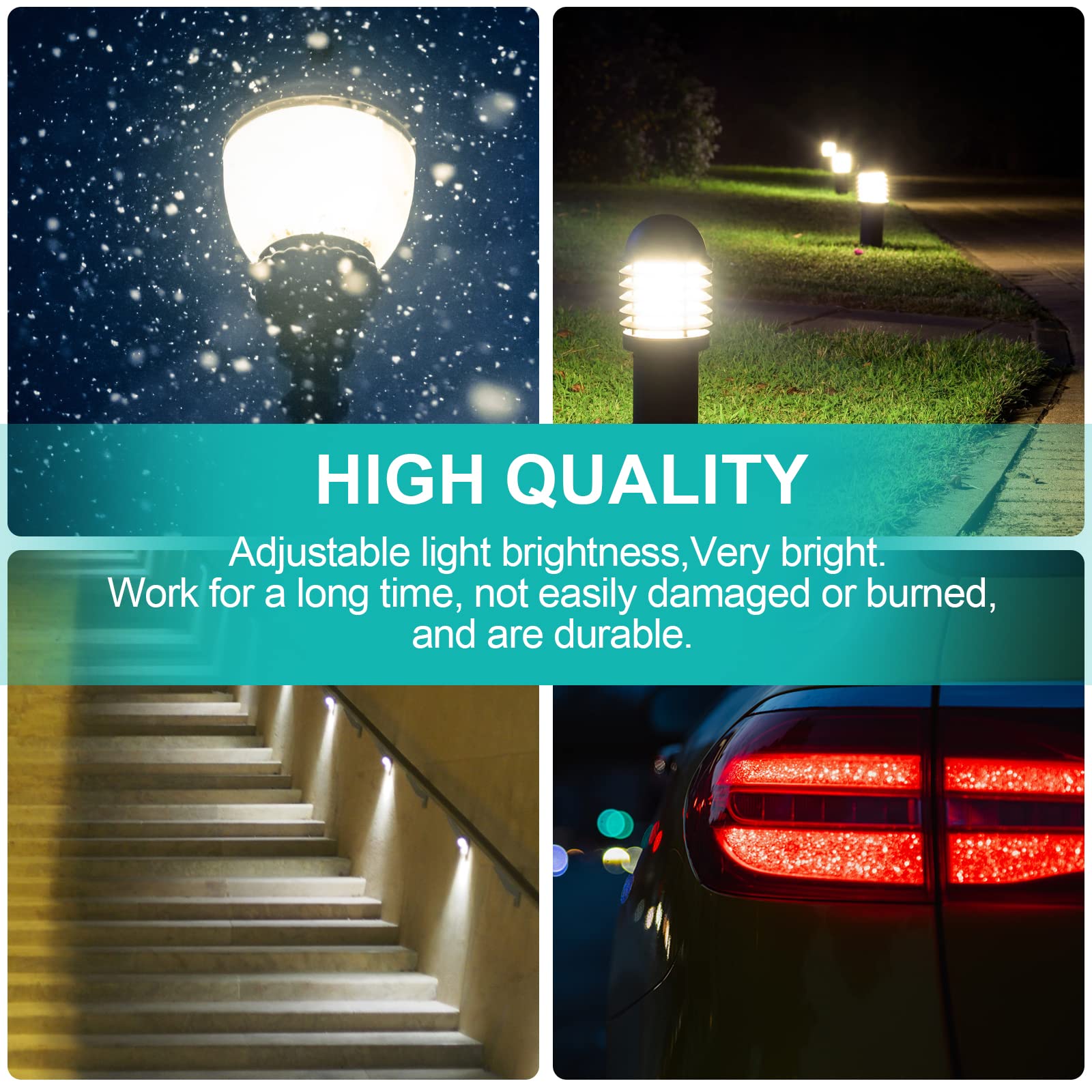 Kscjdg 4W 12V T5 Light Bulb Replacement Landscape Light Bulbs -Malibu Lights Bulbs-Wedge Base Lights Bulb-Low Voltage Landscapin