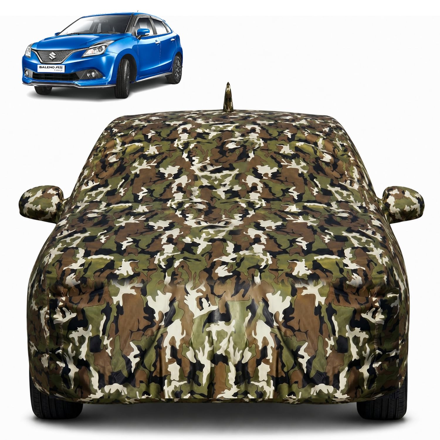 Pivalo Car Body Cover for Maruti Baleno All Model & Years (20152026) 100% Waterproof with Mirror & Antenna Pocket Triple Stitch
