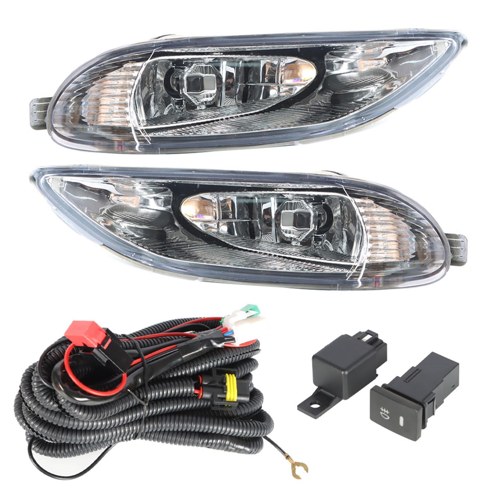 LABLT Pair of Front Fog Light Kit Replacement for Corolla 2005 2006 2007 2008 Driver Left and Passenger Right Side Switch Wiring