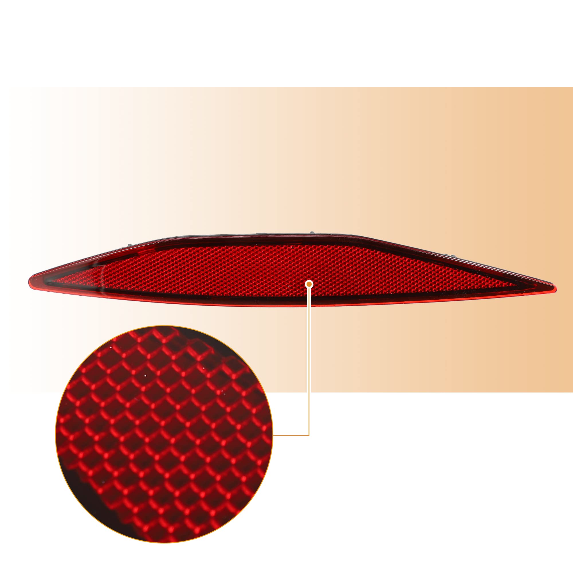 X Autohaux 1 Pair Rear Left Right Bumper Reflector Light Cover 5G0945105 5G0945106 For Volkswagen Golf 1.8L M/T S Hatchback 2015