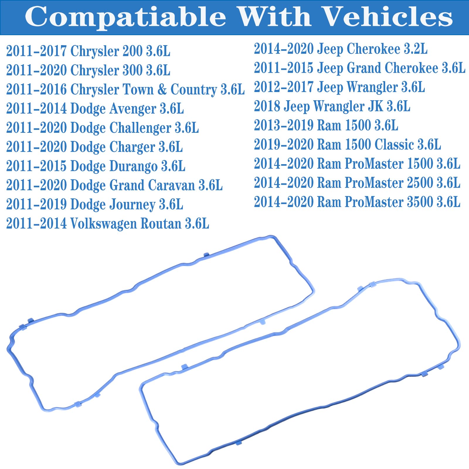 Vs50805R For Dodge Charger Challenger Valve Cover Gasket Seal &Ms97204 Intake Manifold Gasket 3.6L 2011-2022,Chrysler 200 300,Du