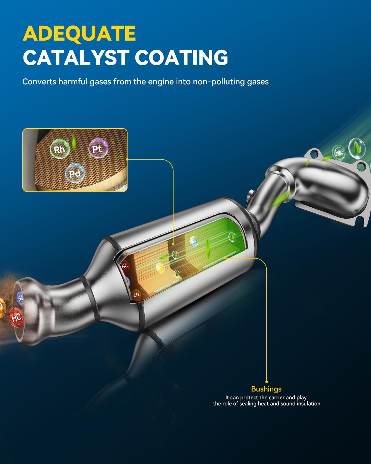 PHILTOP Catalytic Converter for 2004-2009 Quest, 2005-2006 Altima, 2004-2006 Maxima, Stainless Steel, Silver, EPA Compliant