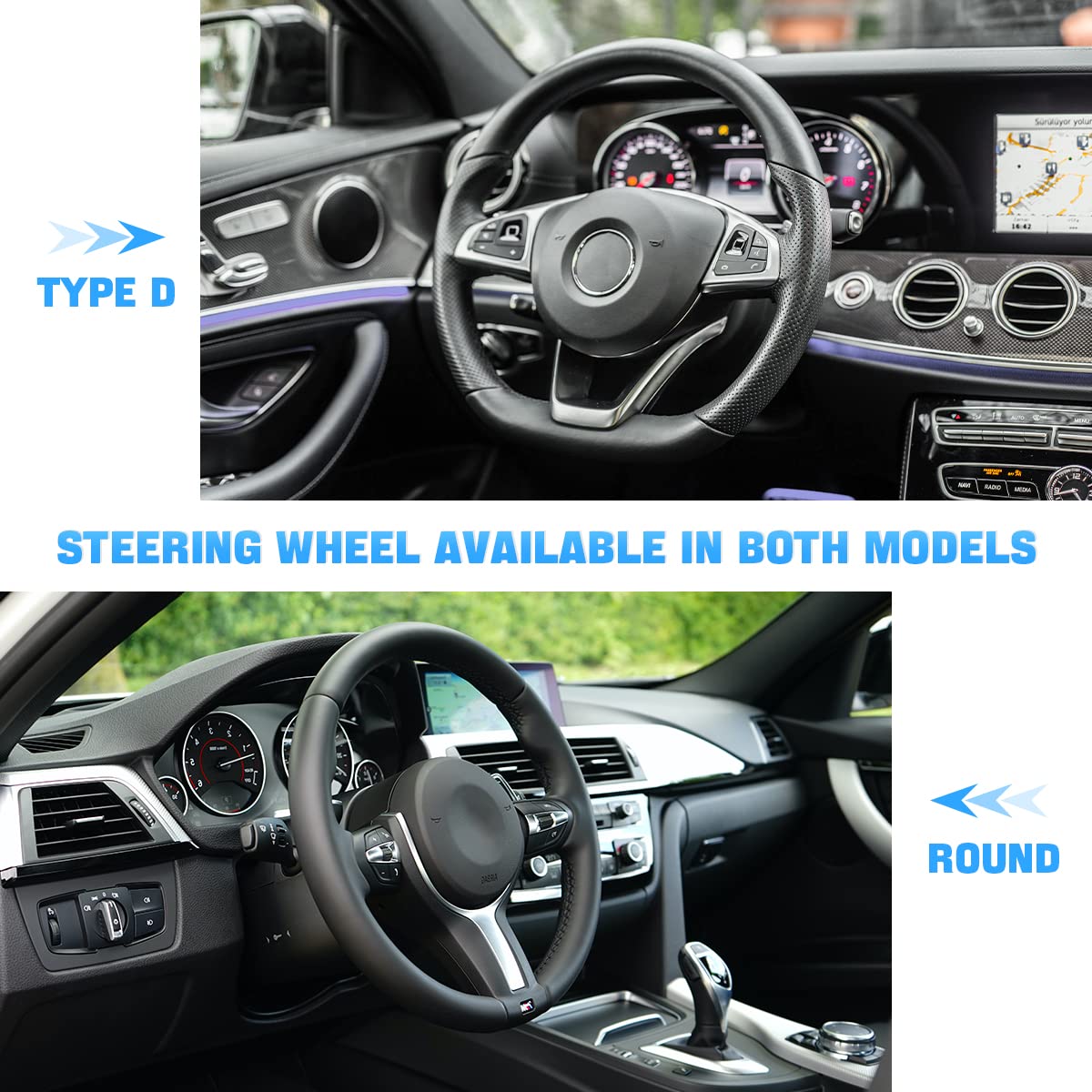 15 Inch Car Steering Wheel Cover, Carbon Fiber Microfiber Leather Elastic Stretch, Anti-Slip Breathable Steering Wheel Protector