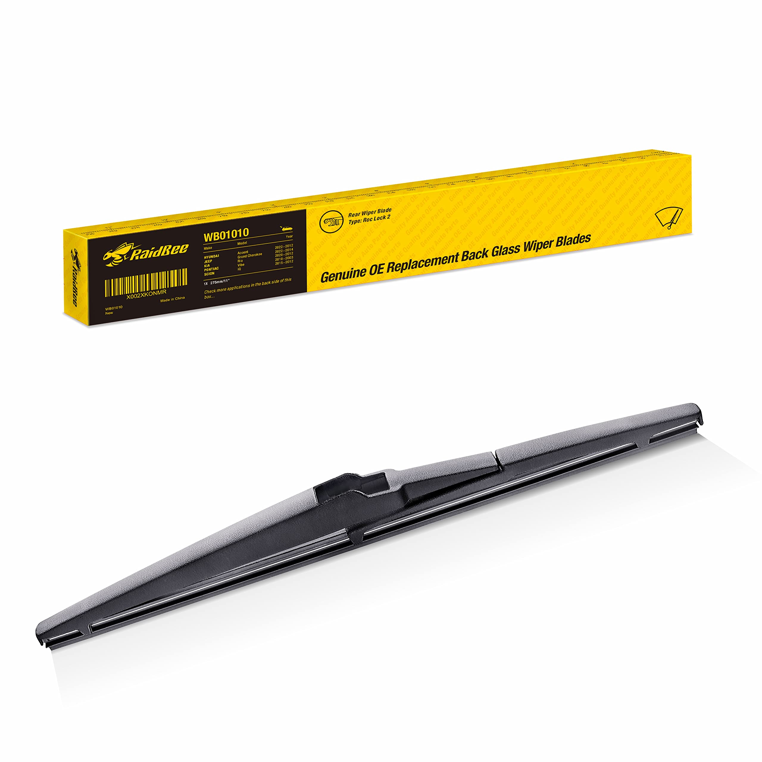 Raidbee Rear Wiper Blade, 11 Inch Rear Windshield Wiper Blades For Original Equipment Replacement, Compatible For Toyota Matrix 