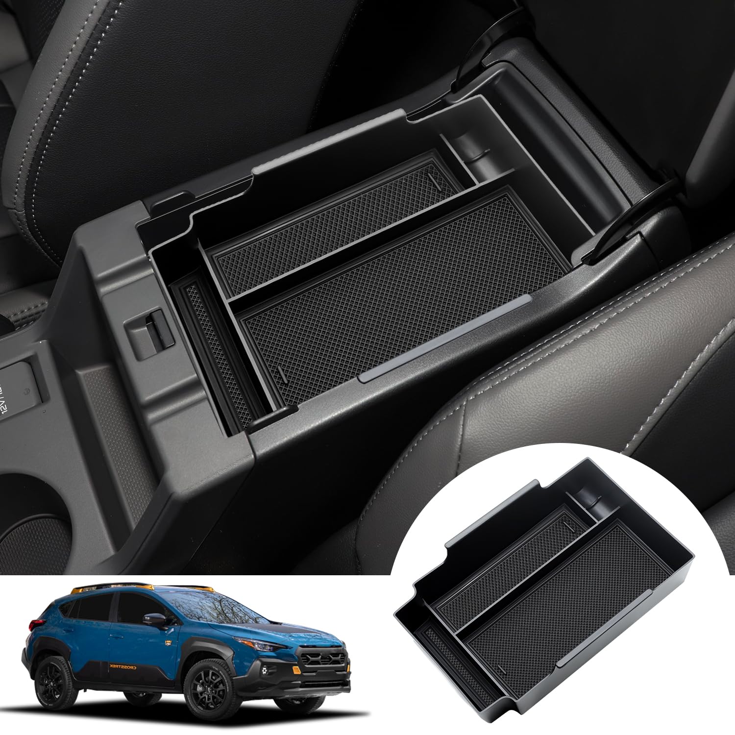 Nosxxus Center Console Organizer for 2024 Subaru Crosstrek (Base/Premium/Sport/Limited) Accessories/Subaru Impreza Accessories 2