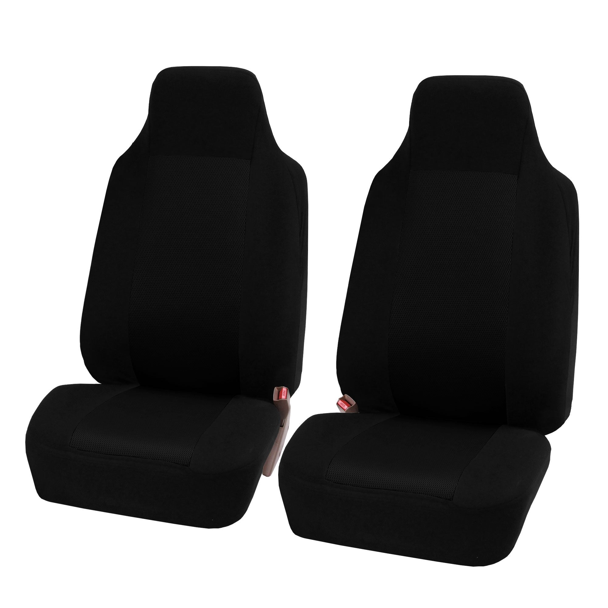 FH Group Front Set Cloth Car Seat Covers for Bucket Seats 1 Piece Seat Cover, Universal Fit, Washable Seat Covers for SUV, Sedan