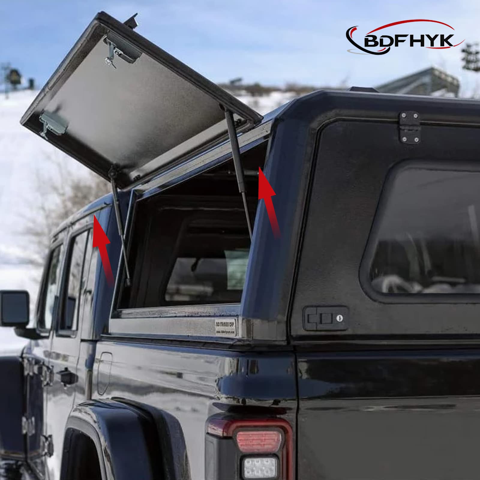 Bdfhyk 4053 7.5 Inch 25 Lbs Truck Camper Shell Gas Shocks Struts Lift Support Gas Spring For Truck Cap Window Leer Topper Camper Shell Tool Box Chest