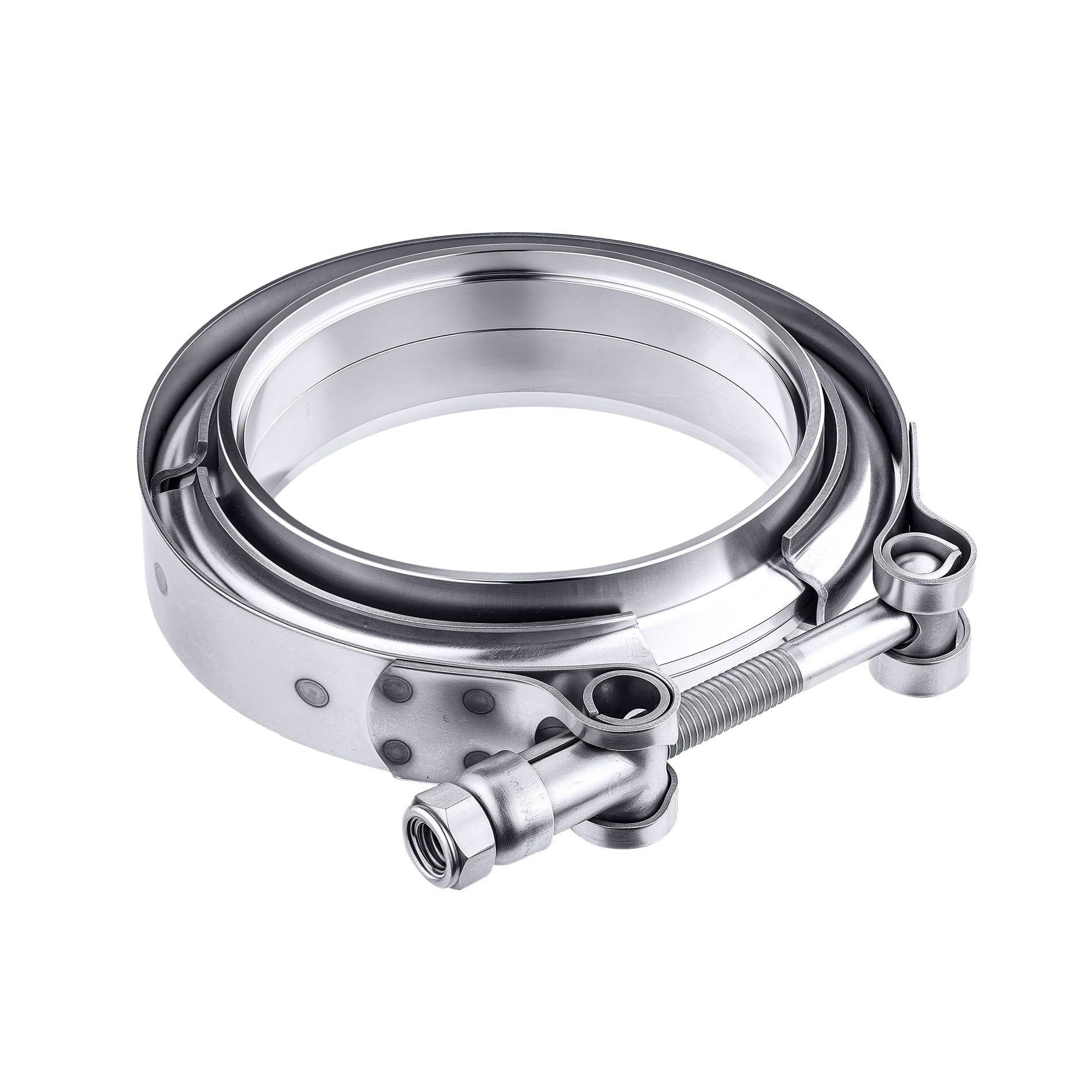 EVIL ENERGY V Band Clamp with Flange Male Female Stainless Steel (1, 3.25)