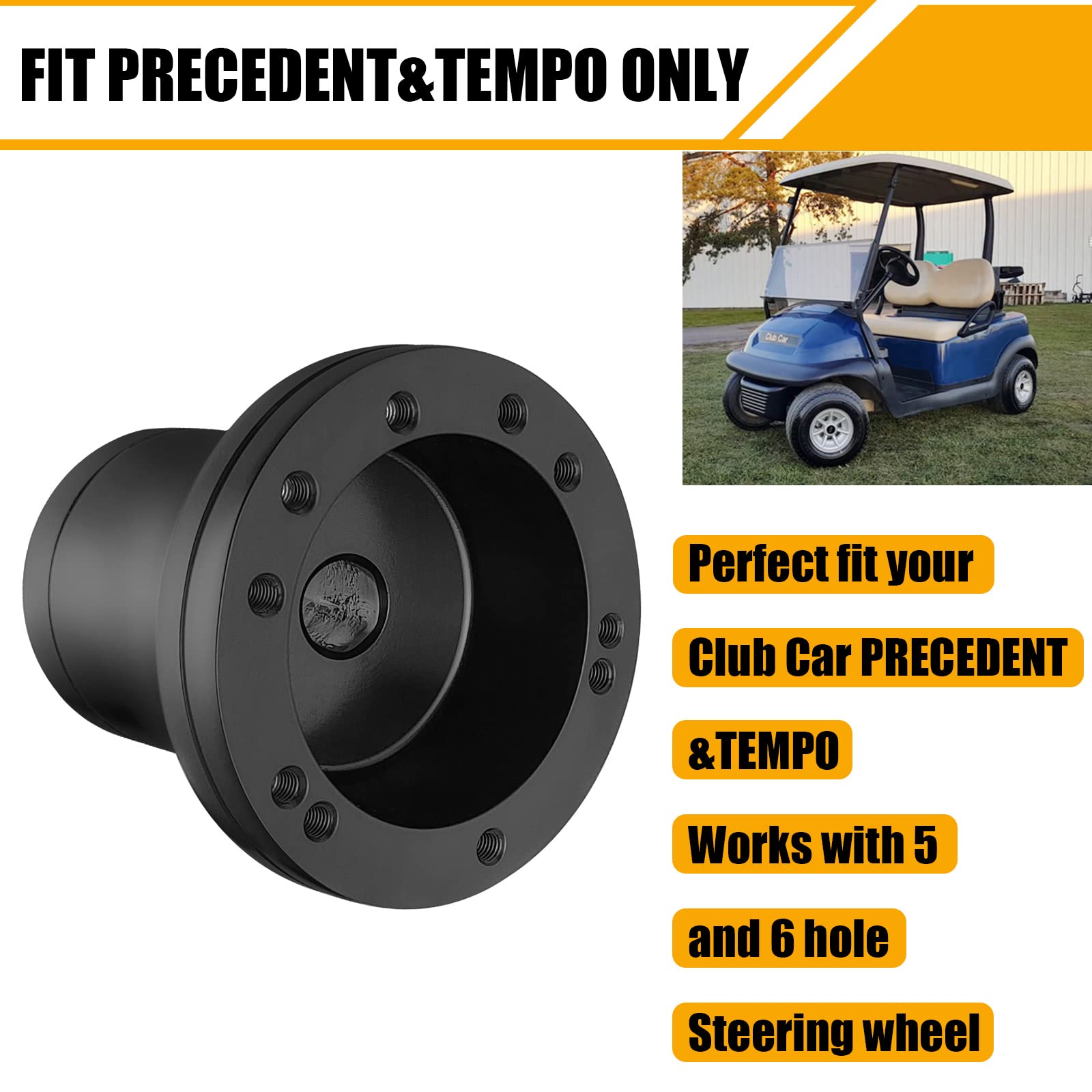 Club Car Steering Wheel Adapter Golf Cart Steering Wheel Adapter Hub For Club Car Precedent Onward 2019 Tempo Golf Cart