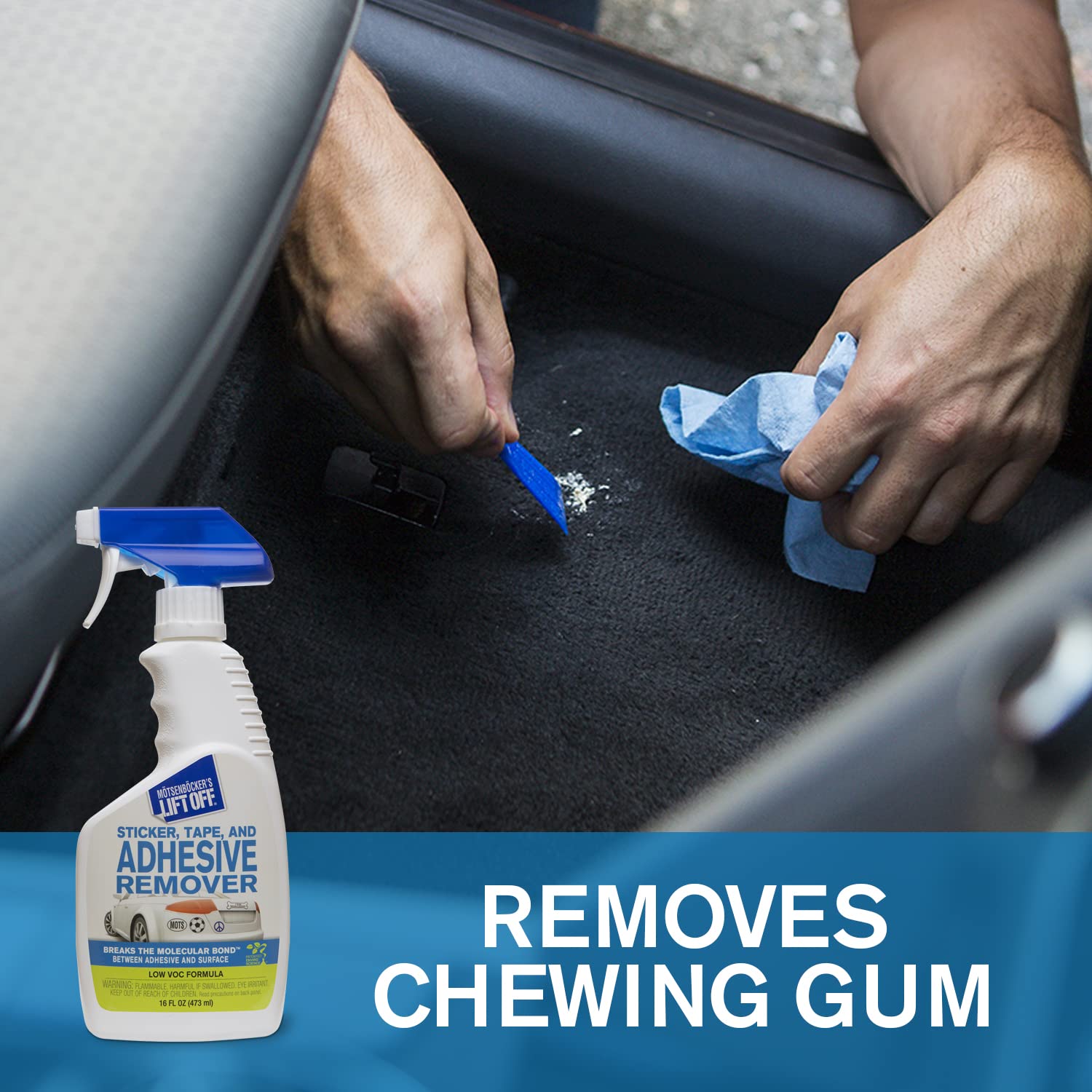 Motsenbockers Lift Off 45706 16-Ounce Sticker, Tape, and Adhesive Remover Safely Eliminates Bumper Stickers, Pinstriping, Adhesi