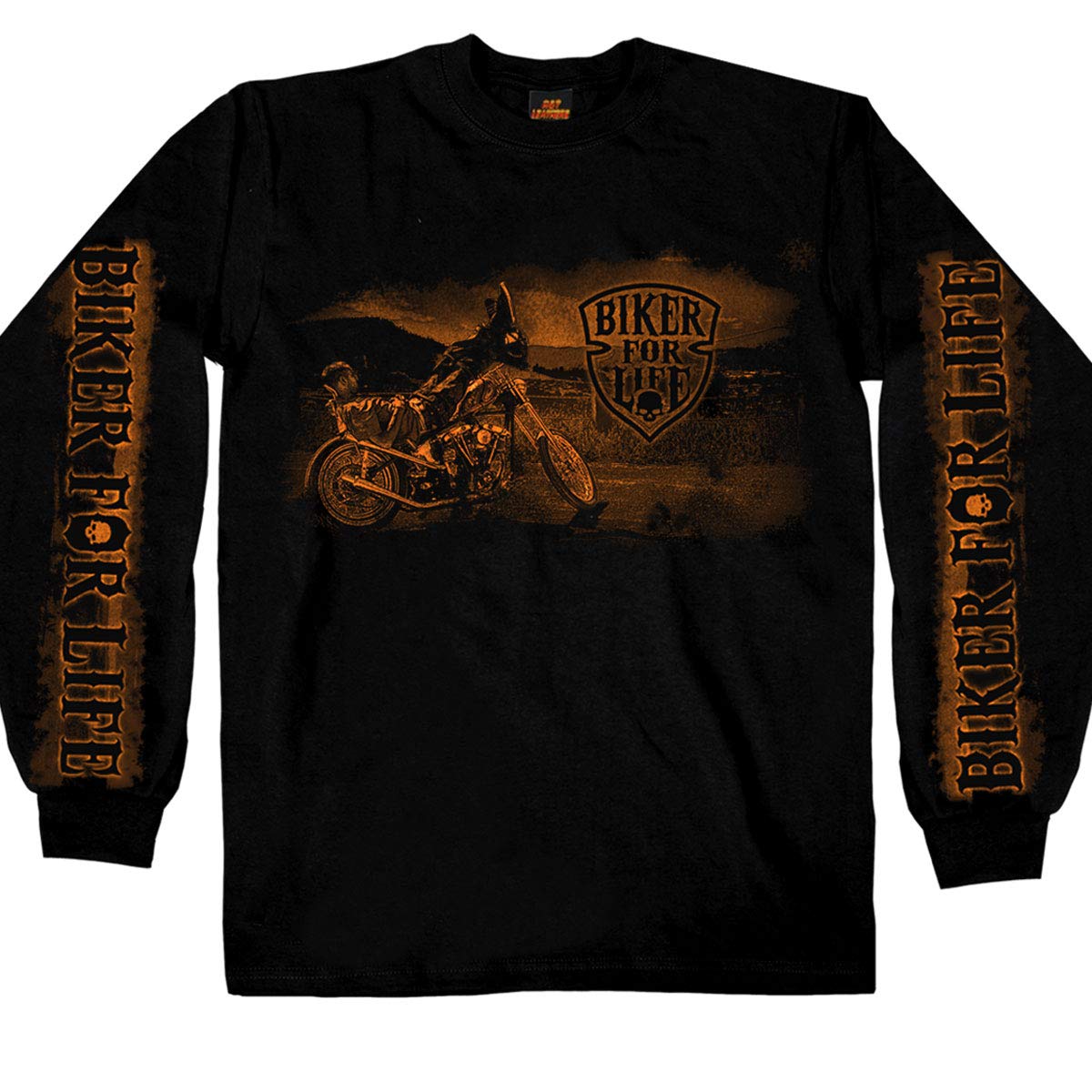 Hot Leathers Coolin' Long Sleeve T-Shirt (Black, Large)
