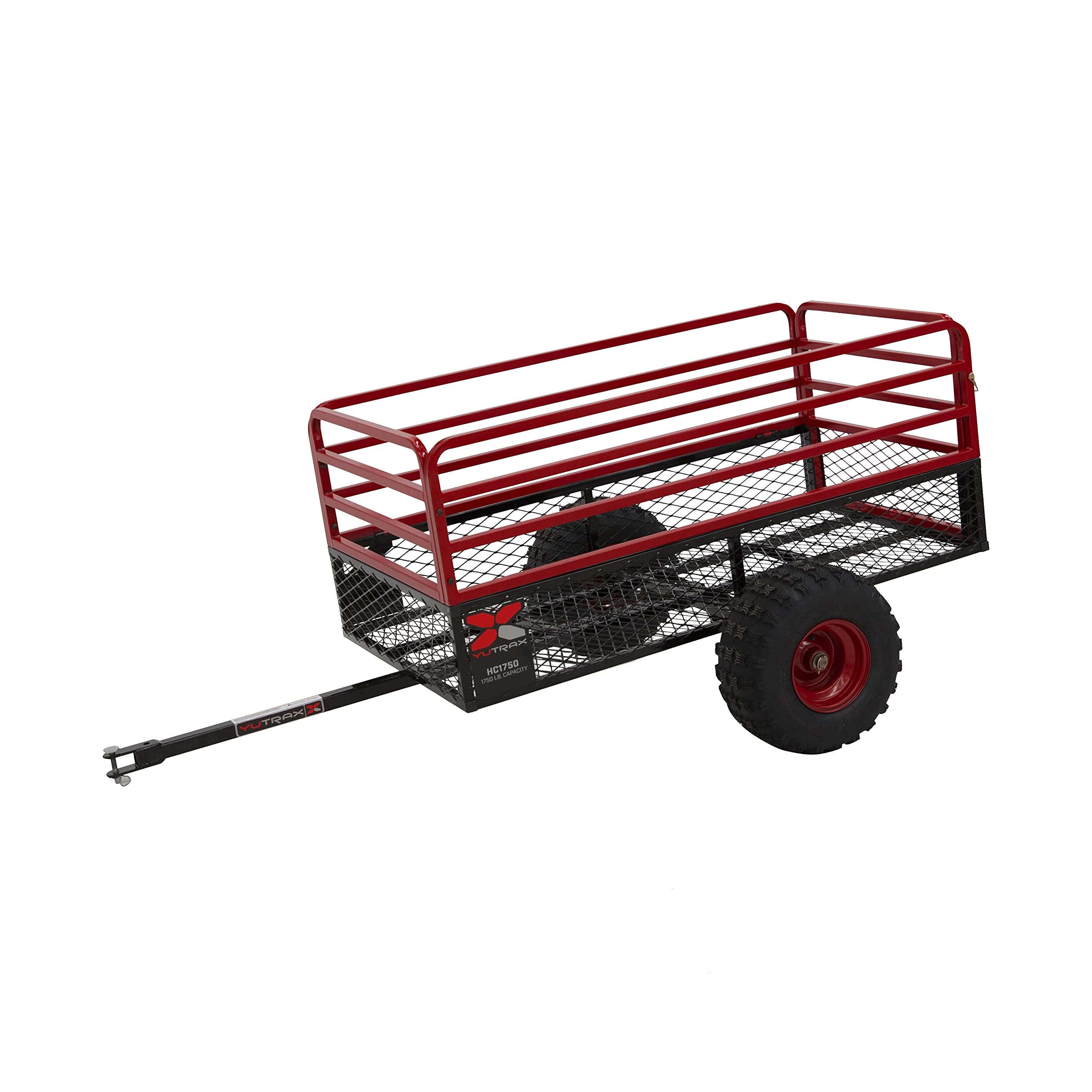 YUTRAX HC1750 Trailer, Heavy-Duty Trailer, 1750 lb. Load Capacity, Heavy-Duty Steel Construction, Haul 28 Cub Feet, Minimal Asse