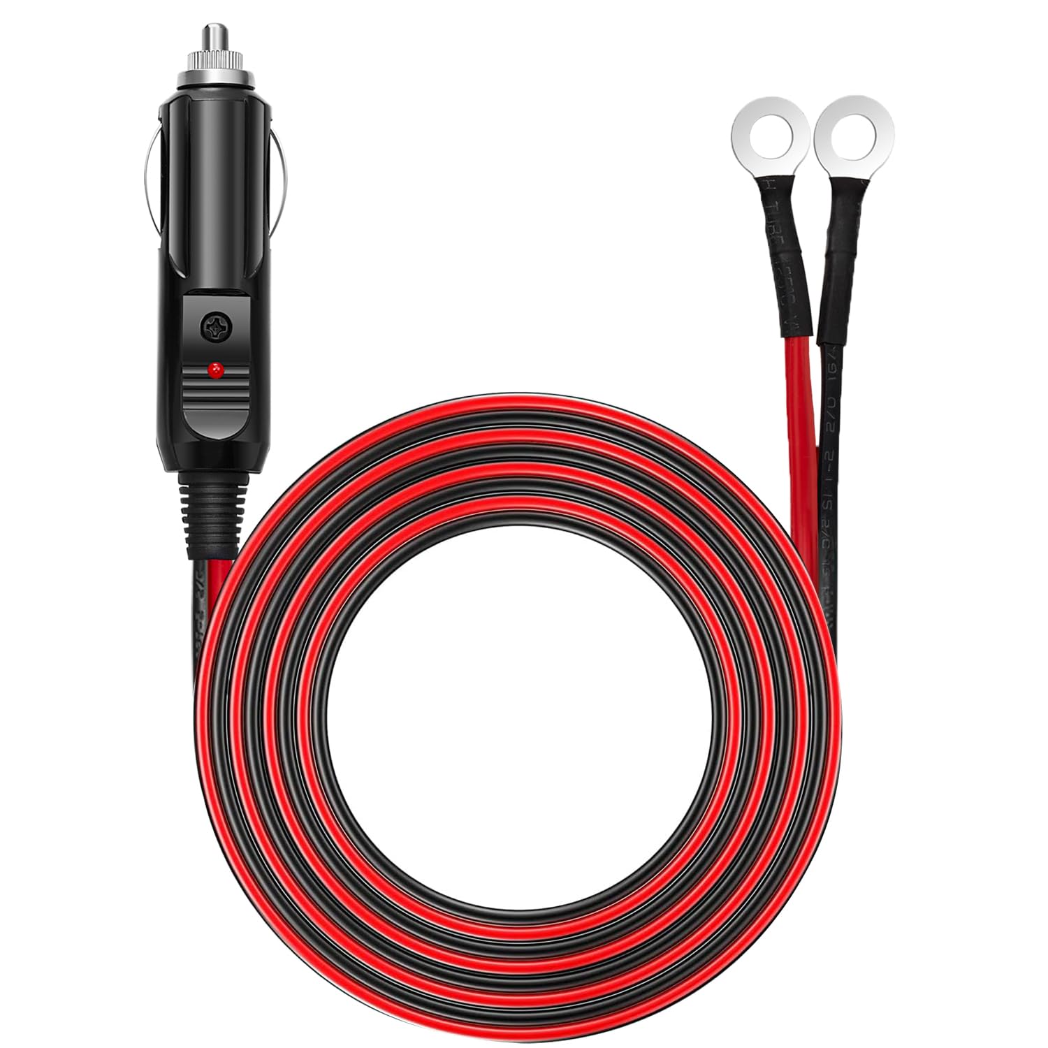Chanzon 12/24V Heavy Duty Male to Male Cigarette Lighter Plug - 6FT/3FT UL Listed 16AWG Cable Charger Cord with 15A Fuse - DC Po