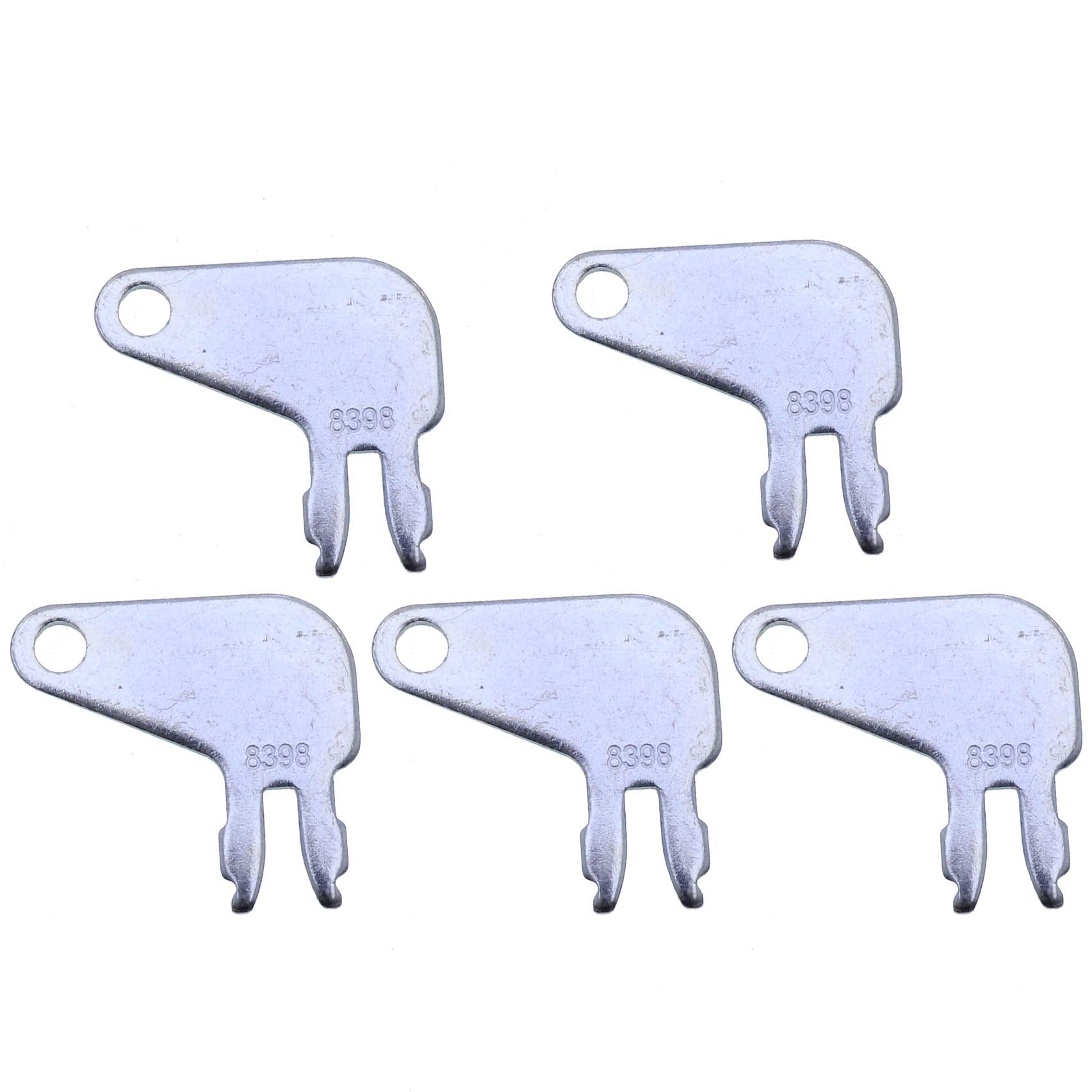 Yiqi 5 Pcs Master Disconnect Key 8398 8H5306 8H-5306 7N0718 For Caterpillar Cat Equipment Battery Disconnect And Older Ignitions